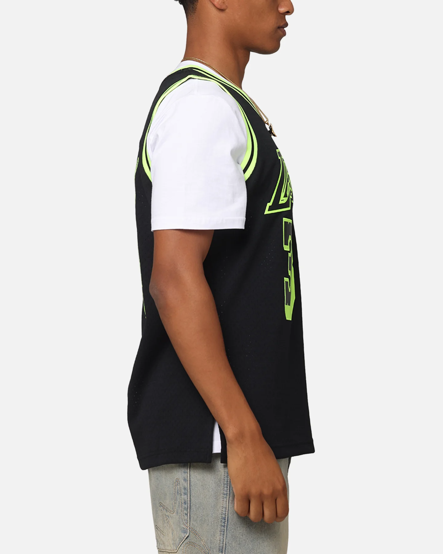Mitchell & Ness Los Angeles Lakers Shaquille O'Neal 'Volt' 1996 Swing Jersey Black/Yellow - Image 5
