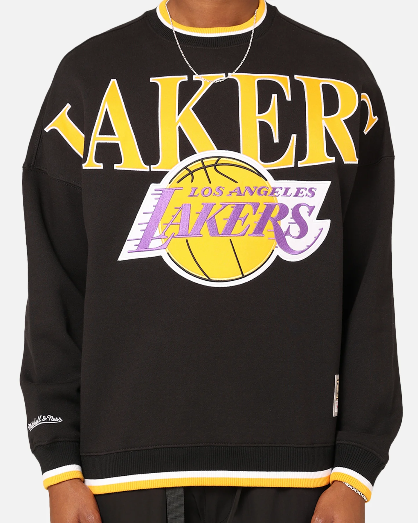 Mitchell & Ness Los Angeles Lakers Shooting Crewneck Black - Image 3