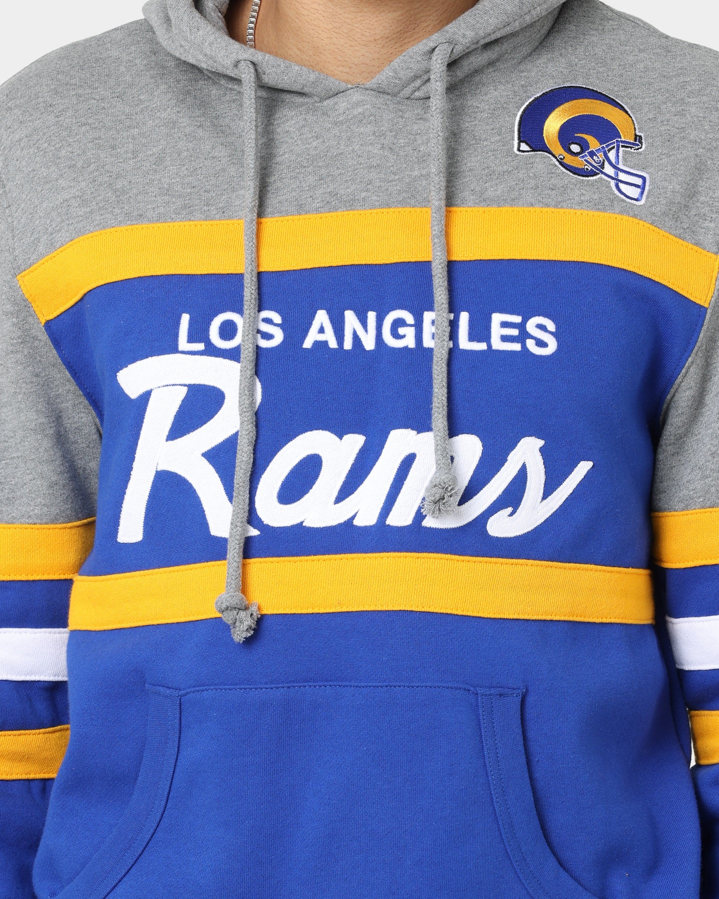 Mitchell & Ness Los Angeles Rams Head Coach Hoodie Royal/Yellow - Image 3