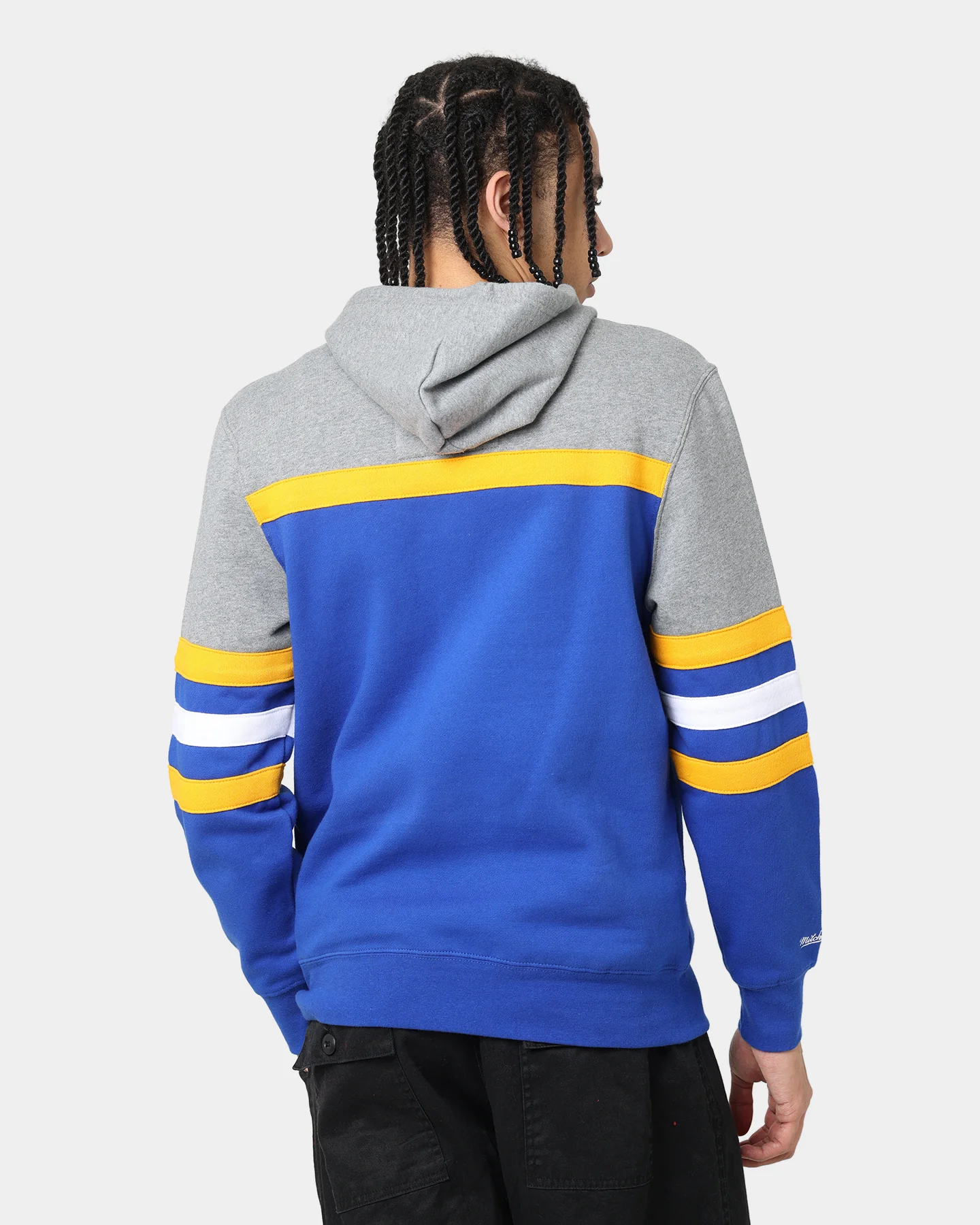 Mitchell & Ness Los Angeles Rams Head Coach Hoodie Royal/Yellow - Image 4