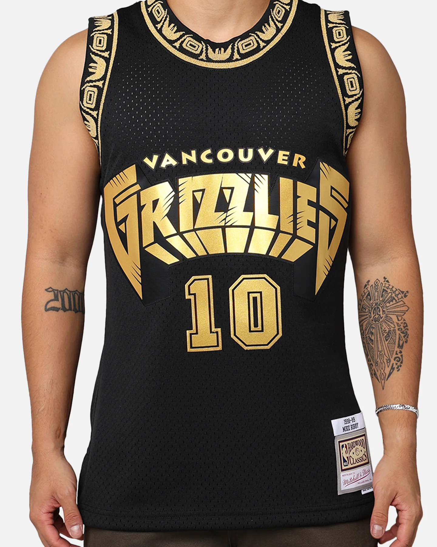 Mitchell & Ness Memphis Grizzlies Mike Bibby '98-99 Swingman Jersey Black/Gold - Image 4