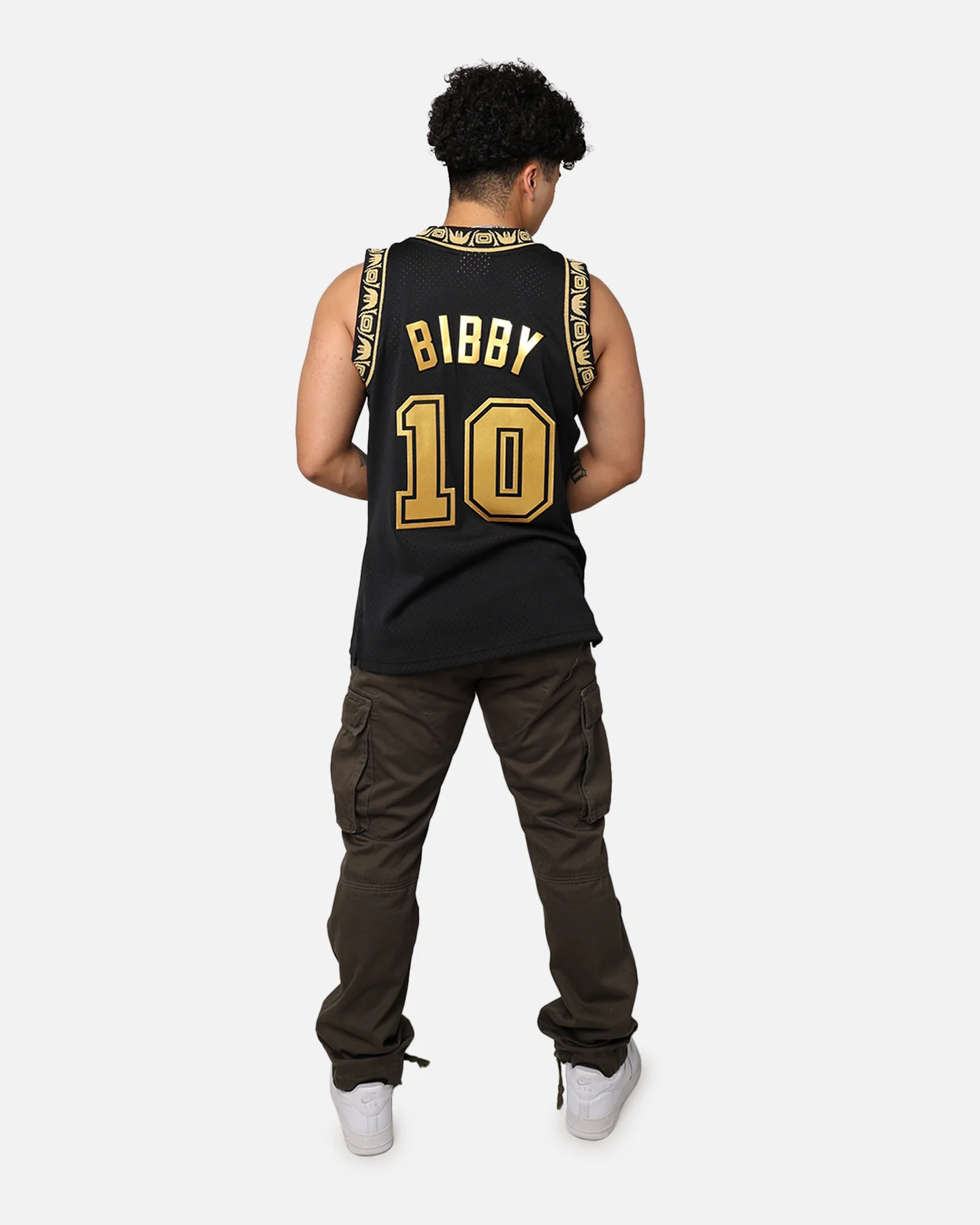 Mitchell & Ness Memphis Grizzlies Mike Bibby '98-99 Swingman Jersey Black/Gold - Image 8
