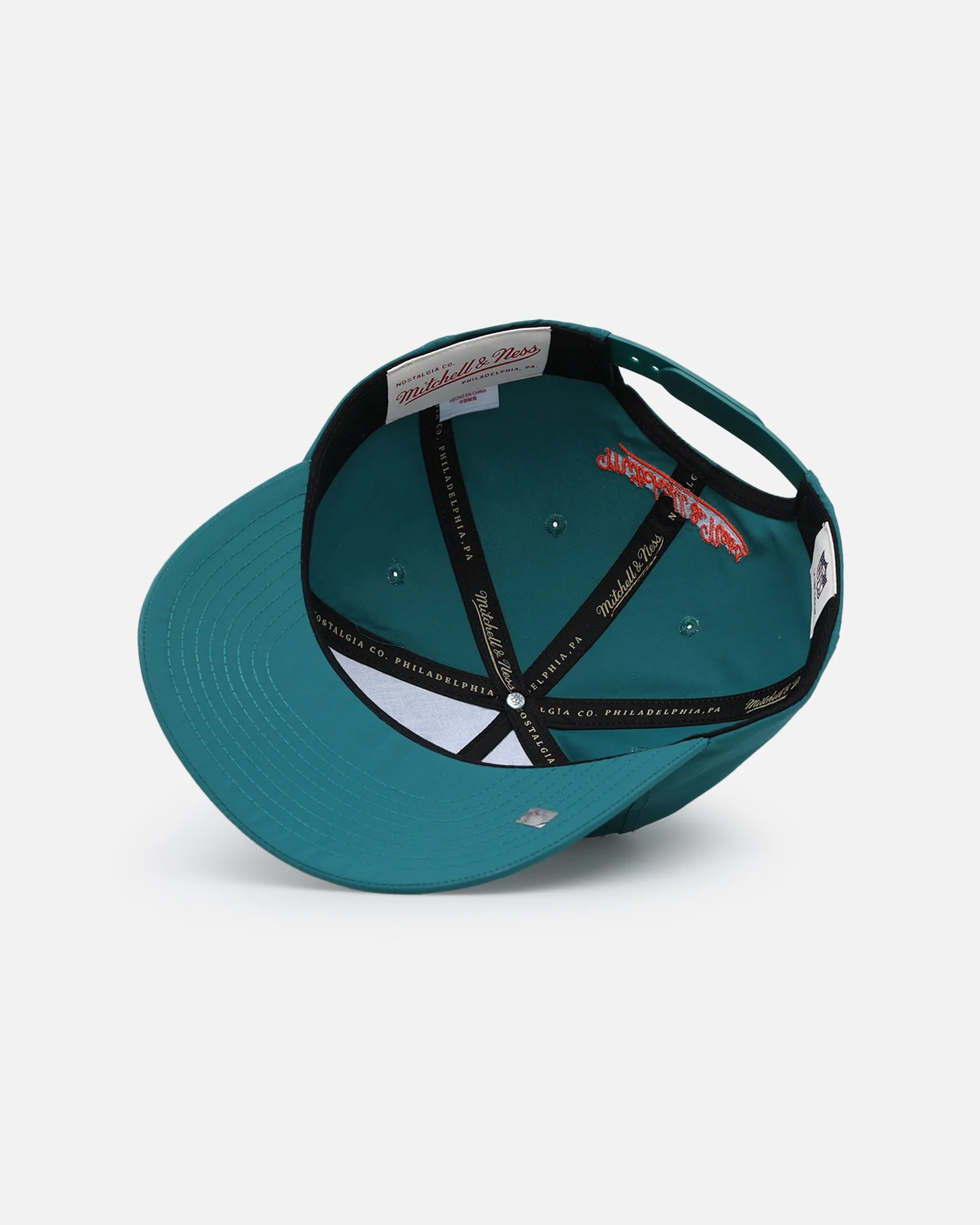 Mitchell & Ness Miami Dolphins Retro Matte Nylon Origins Snapback Teal - Image 7