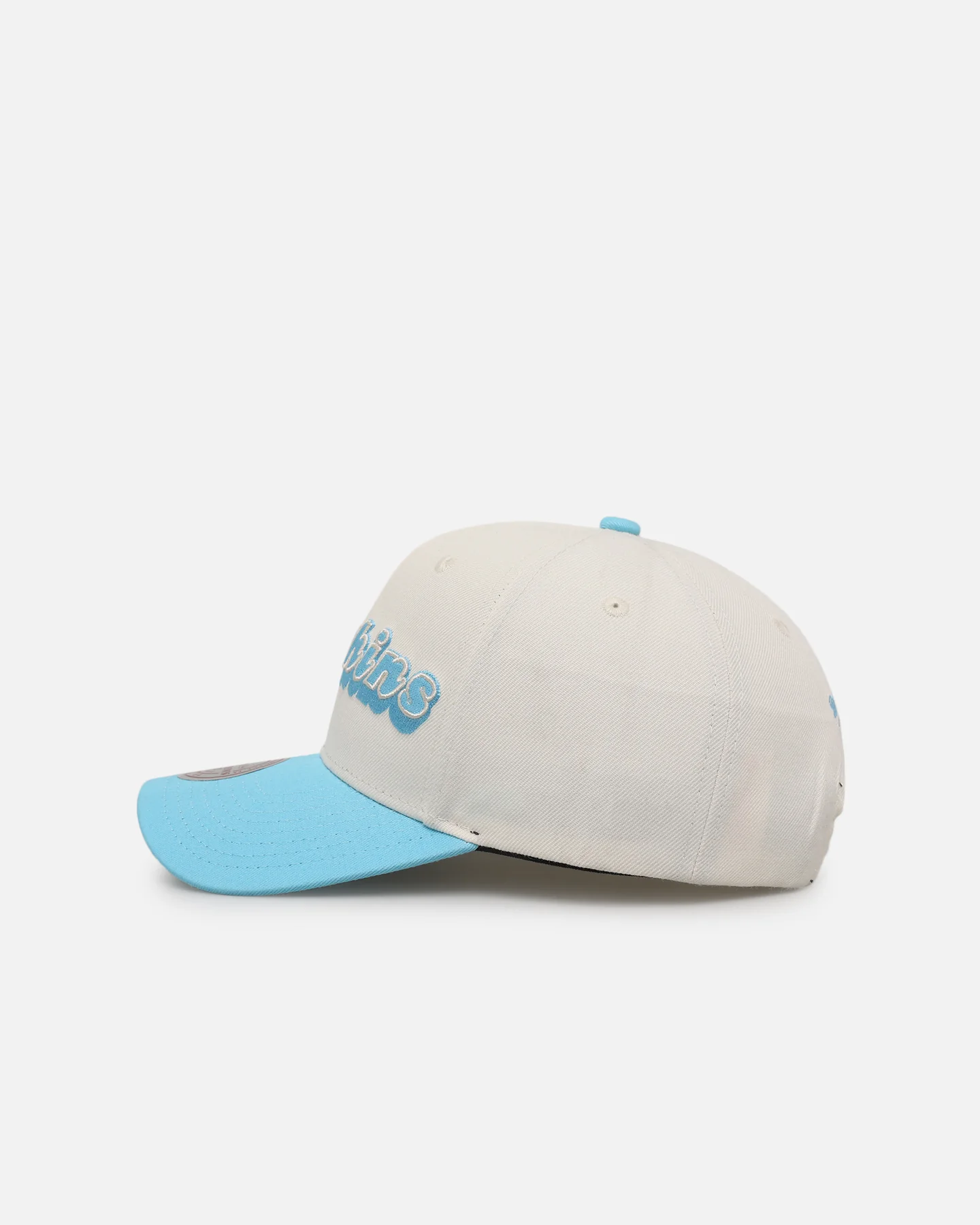 Mitchell & Ness Miami Dolphins 'Sky Blue' Pro Crown Snapback White Cream/Blue - Image 4