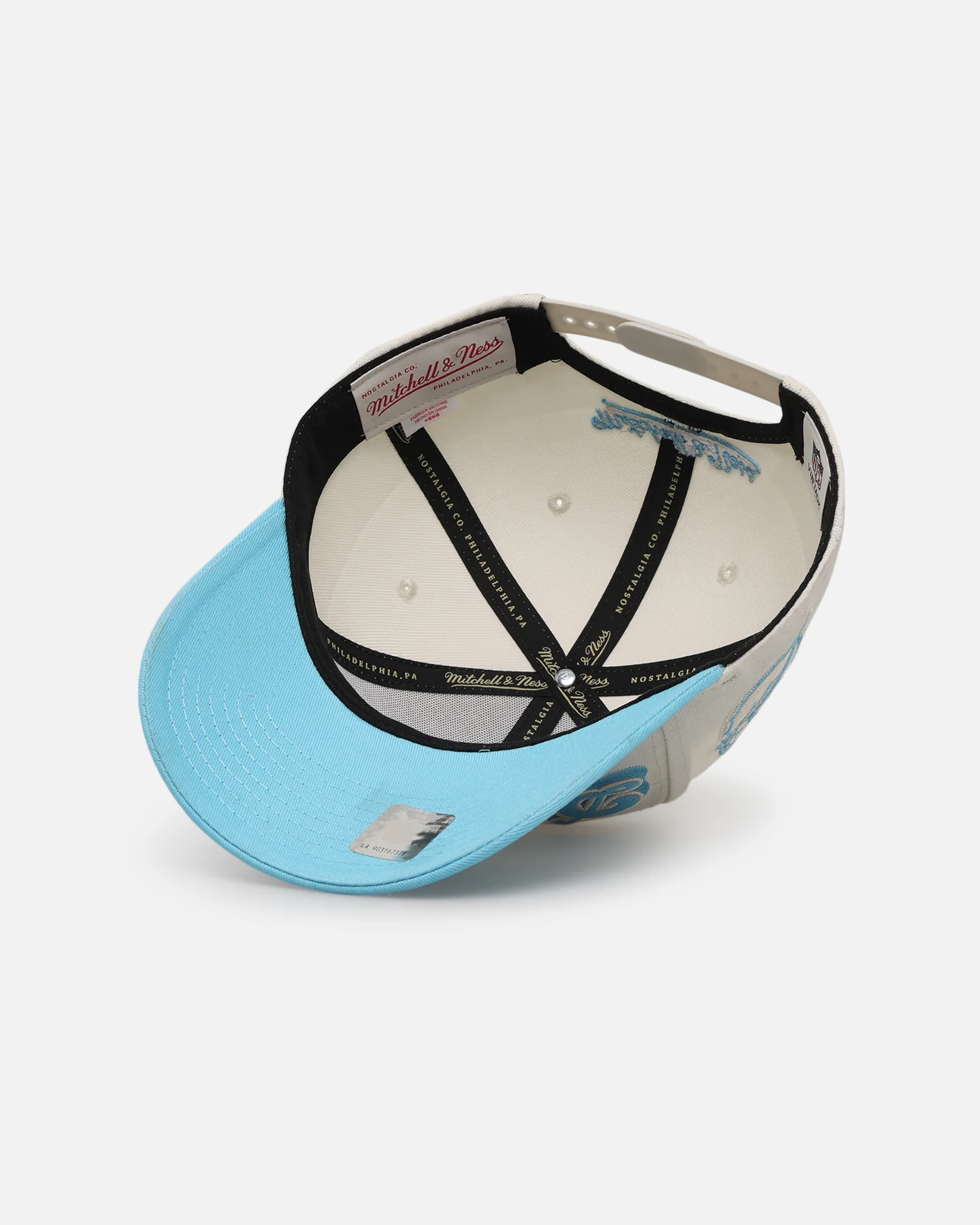 Mitchell & Ness Miami Dolphins 'Sky Blue' Pro Crown Snapback White Cream/Blue - Image 6