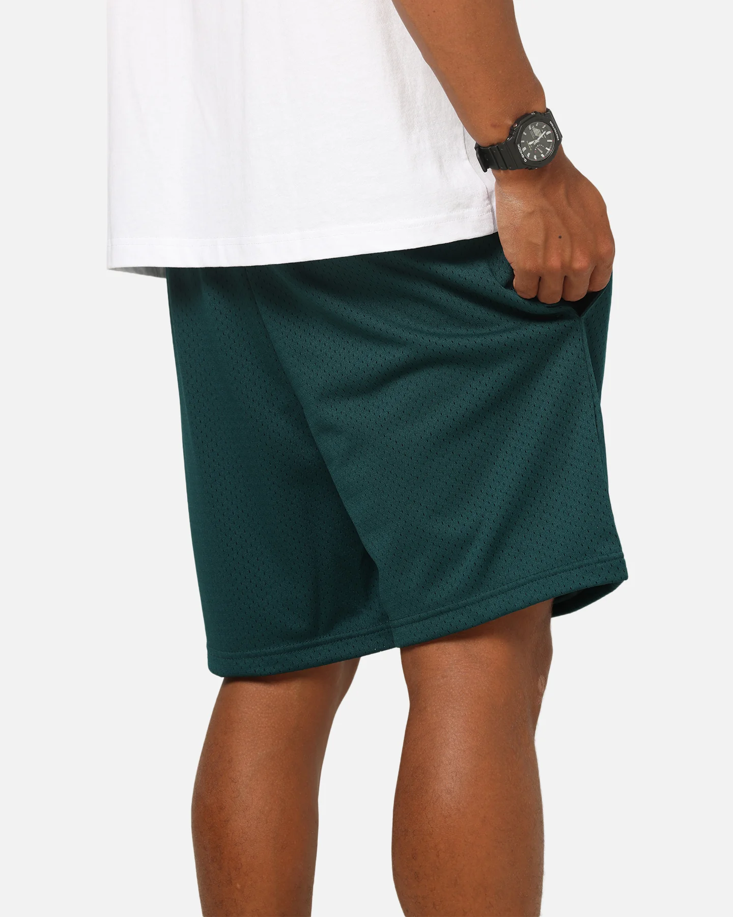 Mitchell & Ness Miami Dolphins Stars & Text Mesh Shorts Deep Sea Teal - Image 4