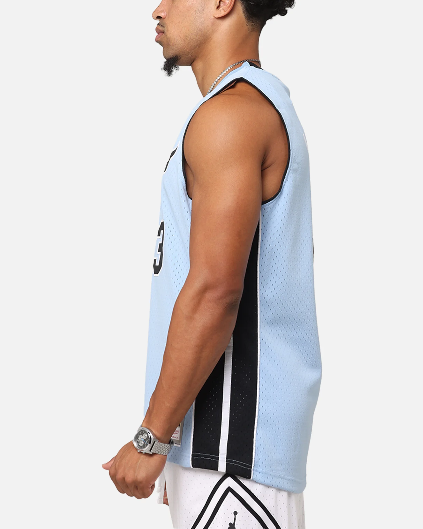 Mitchell & Ness Miami Heat Dwyane Wade 'Vapor Blue' Jersey Light Blue - Image 6