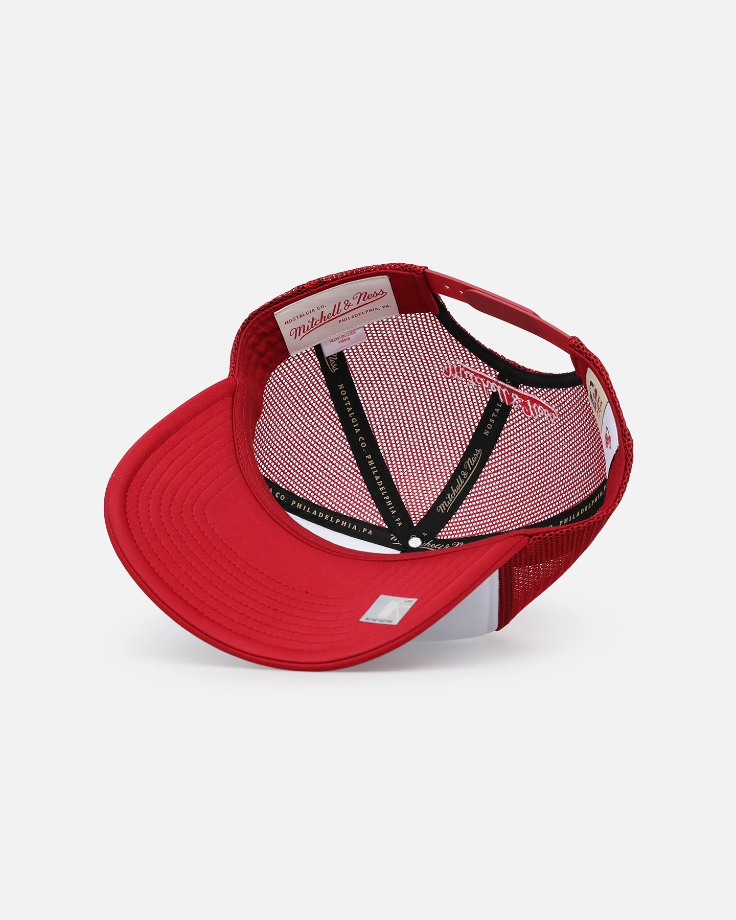 Mitchell & Ness Miami Heat Team Foam Trucker Snapback Red/White - Image 6