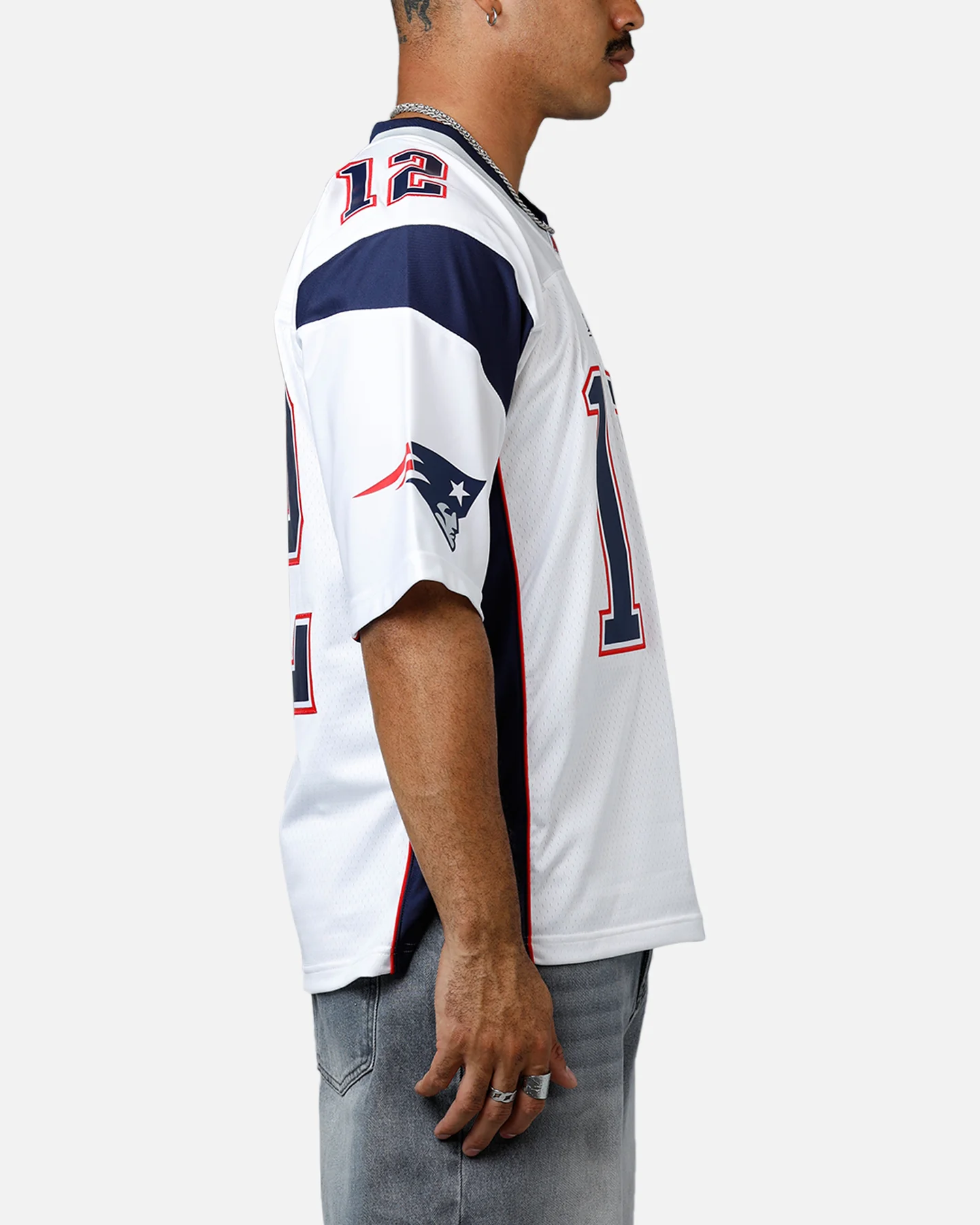 Mitchell & Ness New England Patriots Tom Brady #12 2000 Road Jersey White - Image 4