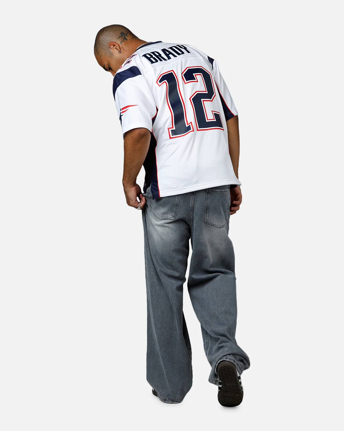 Mitchell & Ness New England Patriots Tom Brady #12 2000 Road Jersey White - Image 6