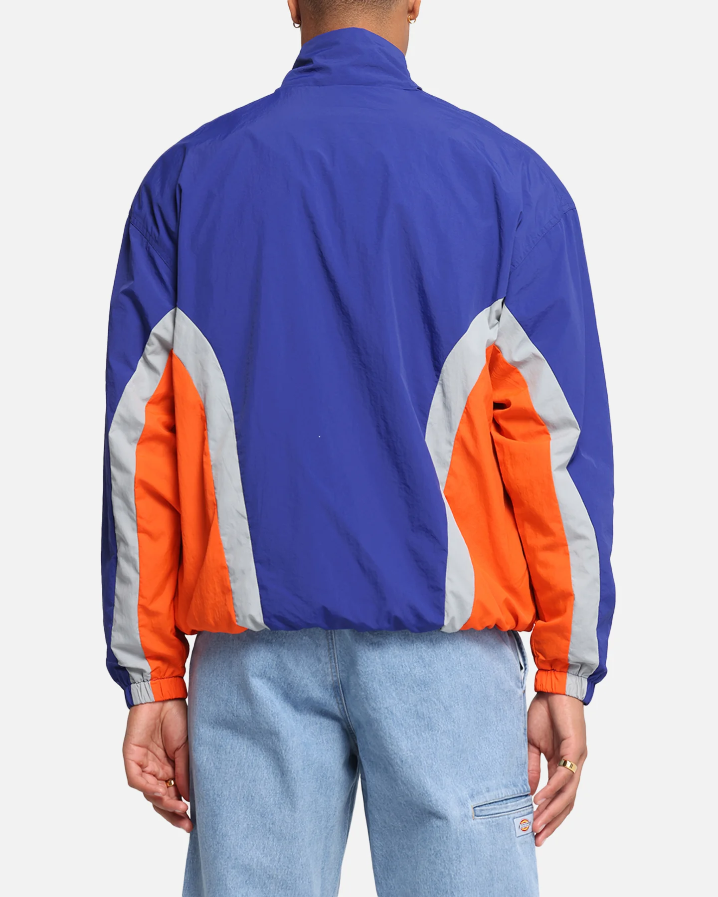 Mitchell & Ness New York Knicks Nylon Track Jacket Blue/Orange - Image 3