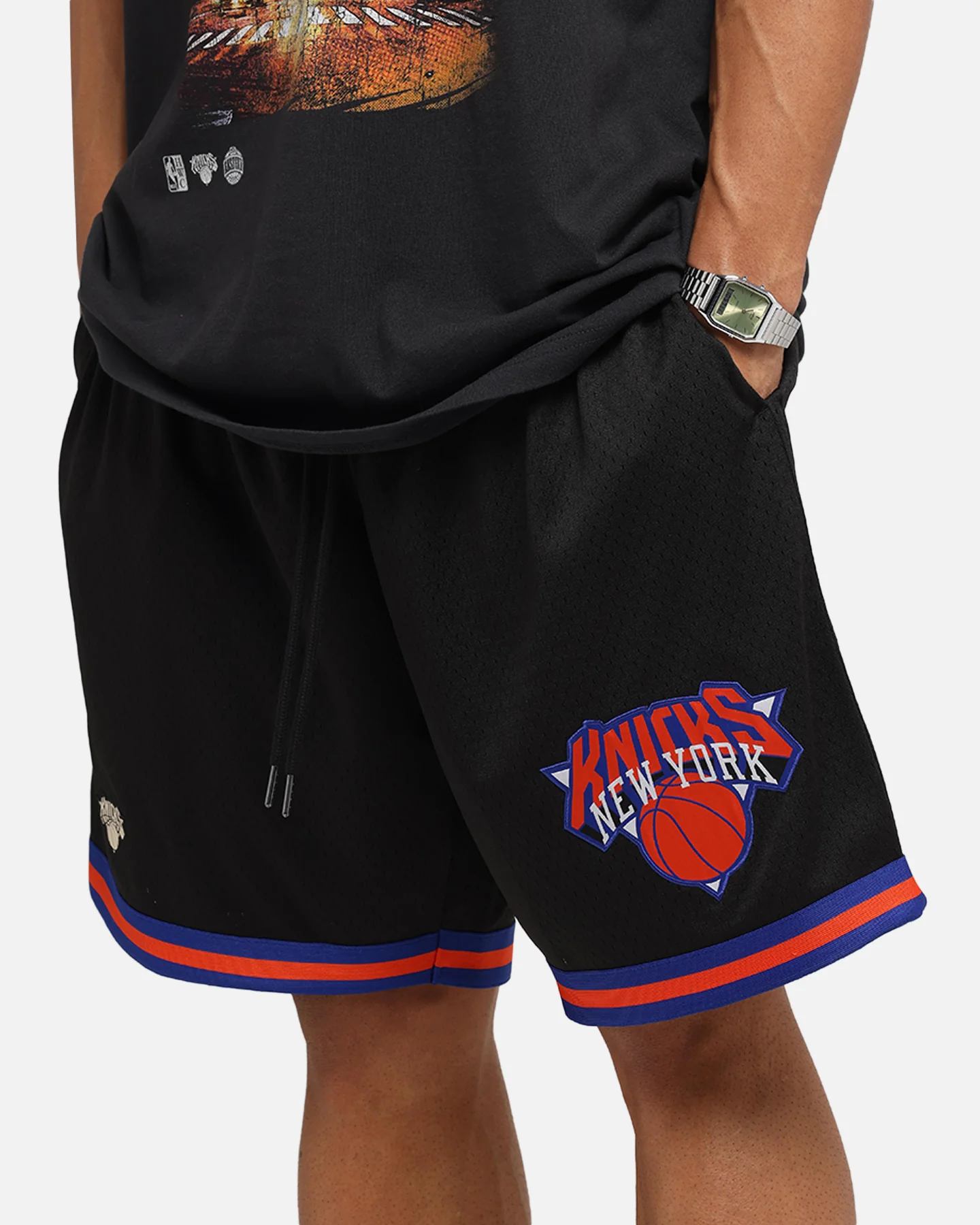 Mitchell & Ness New York Knicks Shooting Shorts Black - Image 3