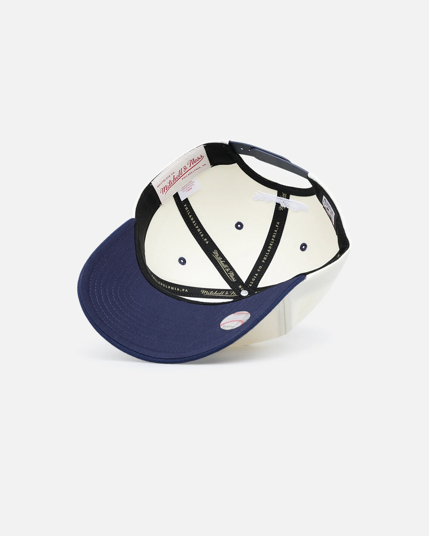 Mitchell & Ness New York Yankees Go Team Go Snapback White Cream/Blue - Image 6