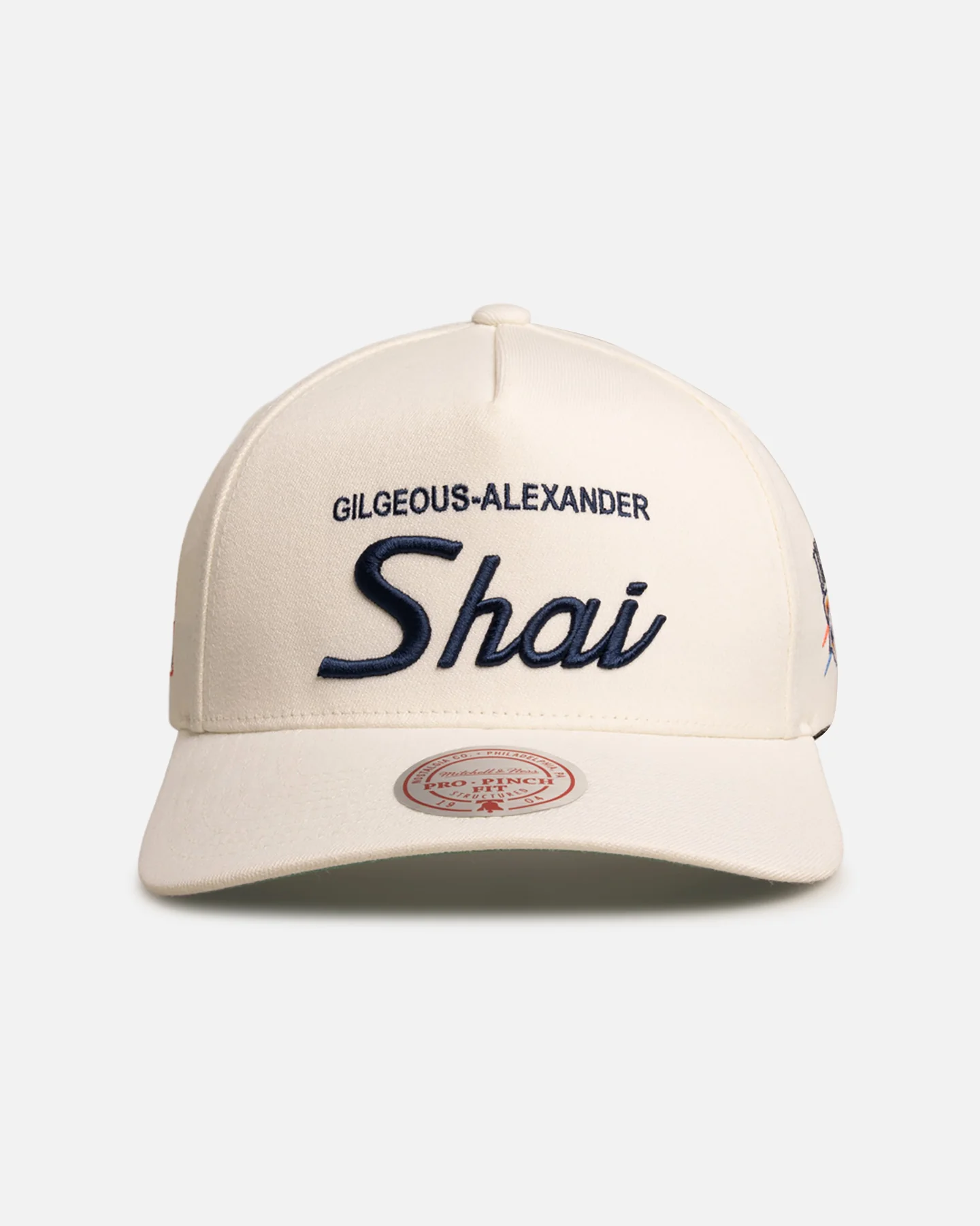 Mitchell & Ness Oklahoma City Thunder Shai Gilgeous-Alexander 'Classic' Script Pro Pinch Snapback White