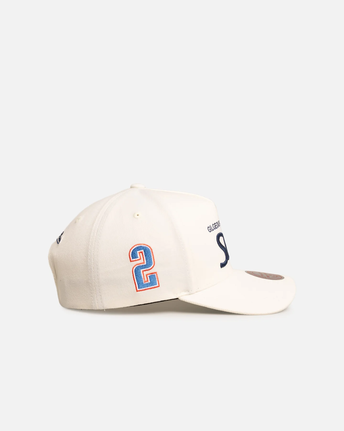 Mitchell & Ness Oklahoma City Thunder Shai Gilgeous-Alexander 'Classic' Script Pro Pinch Snapback White - Image 3