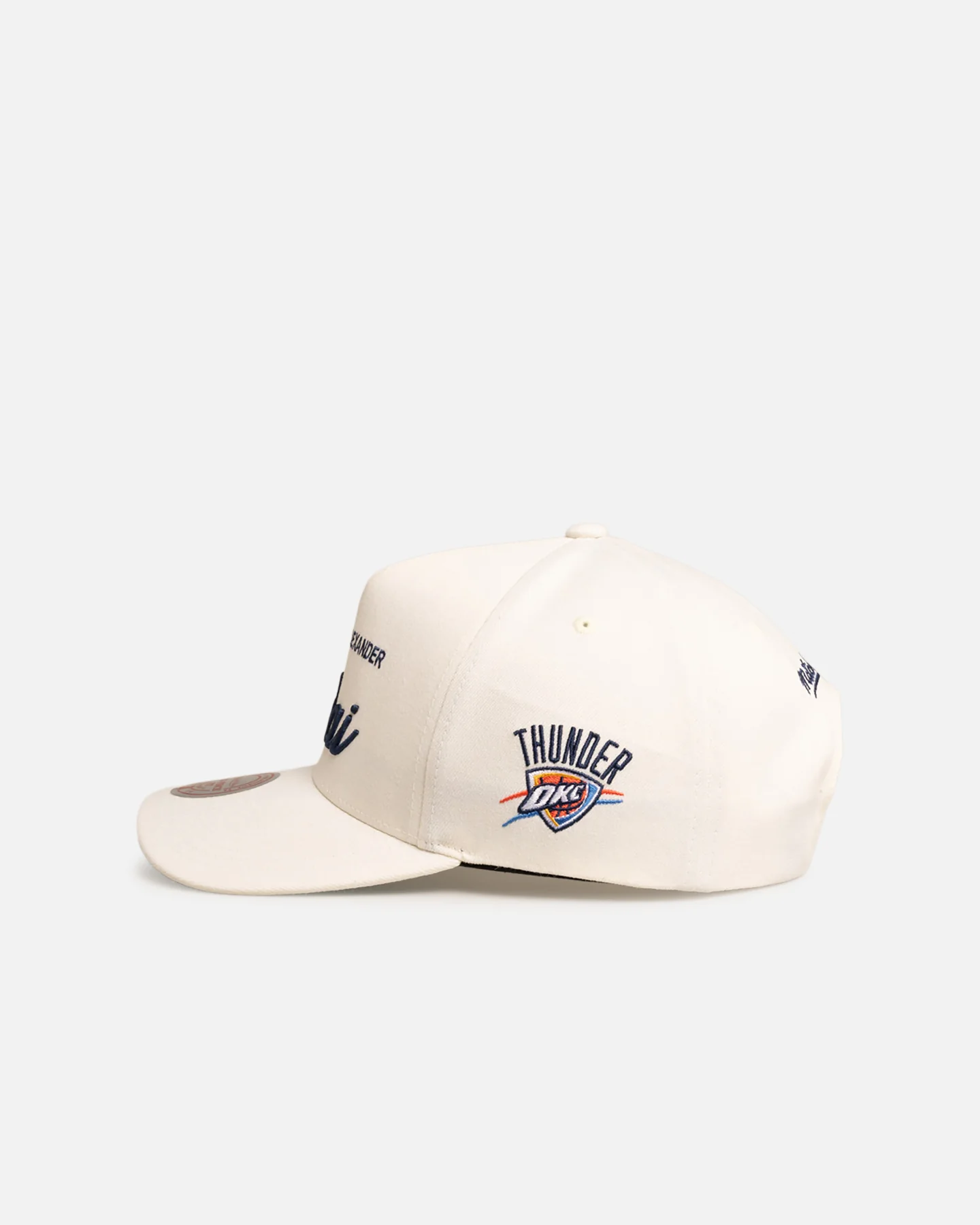 Mitchell & Ness Oklahoma City Thunder Shai Gilgeous-Alexander 'Classic' Script Pro Pinch Snapback White - Image 4