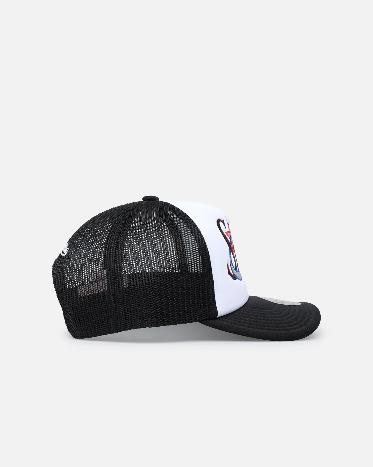 Mitchell & Ness Philadelphia 76ers Team Foam Trucker Snapback Black/White - Image 3