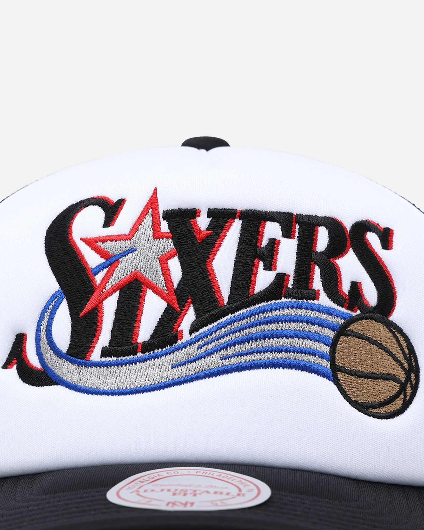 Mitchell & Ness Philadelphia 76ers Team Foam Trucker Snapback Black/White - Image 4