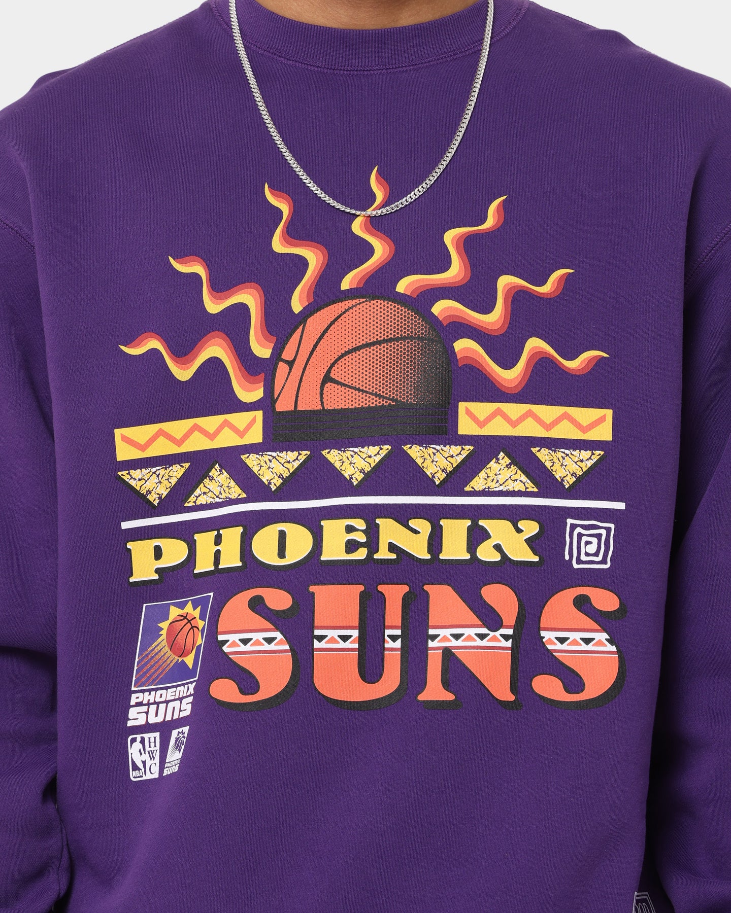 Mitchell & Ness Phoenix Suns Rays Crewneck Faded Purple - Image 3