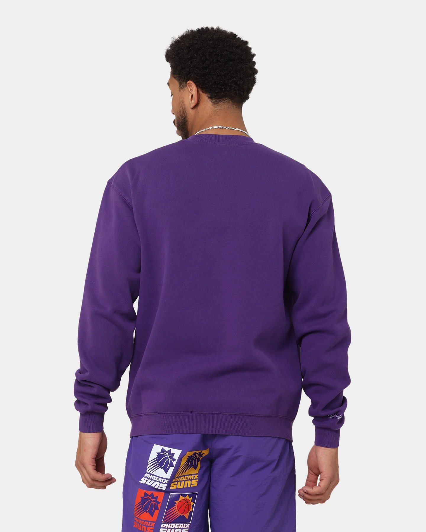 Mitchell & Ness Phoenix Suns Rays Crewneck Faded Purple - Image 4