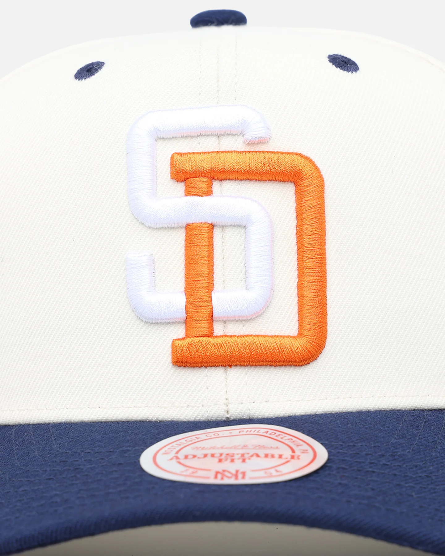 Mitchell & Ness San Diego Padres Go Team Go Snapback White Cream/Blue - Image 5