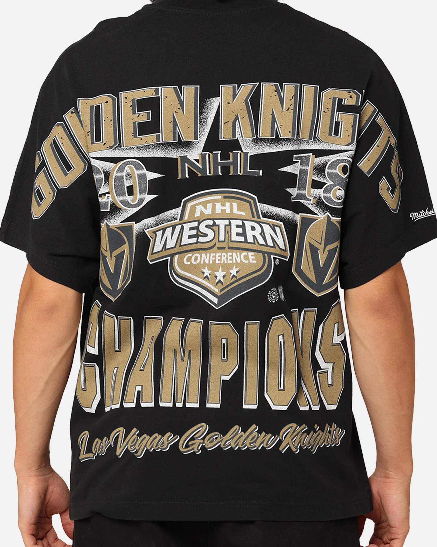 Mitchell & Ness Vegas Golden Knights Conference Champs T-Shirt Faded Black - Image 5