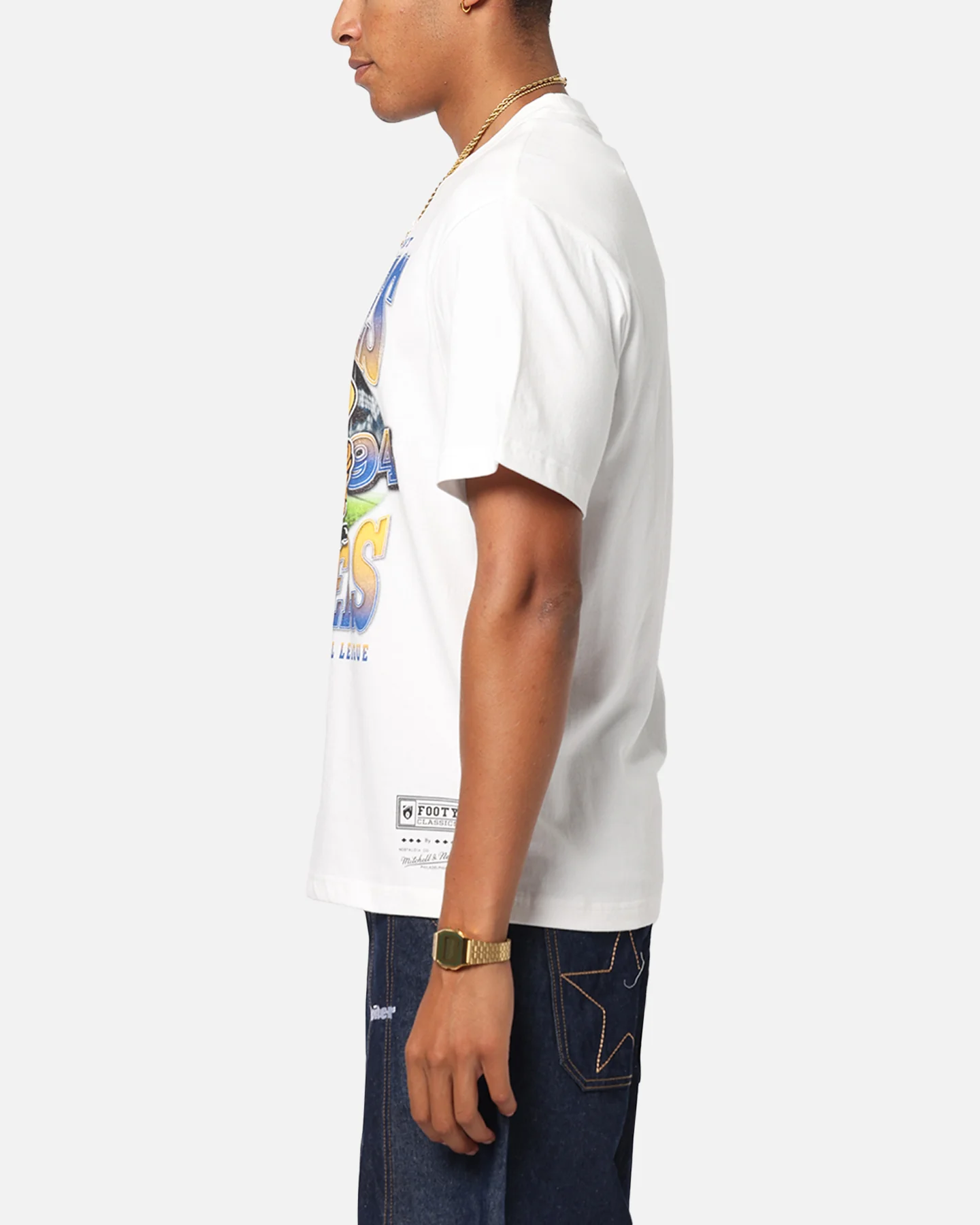 Mitchell & Ness West Coast Eagles  Mascot T-Shirt Vintage White - Image 5
