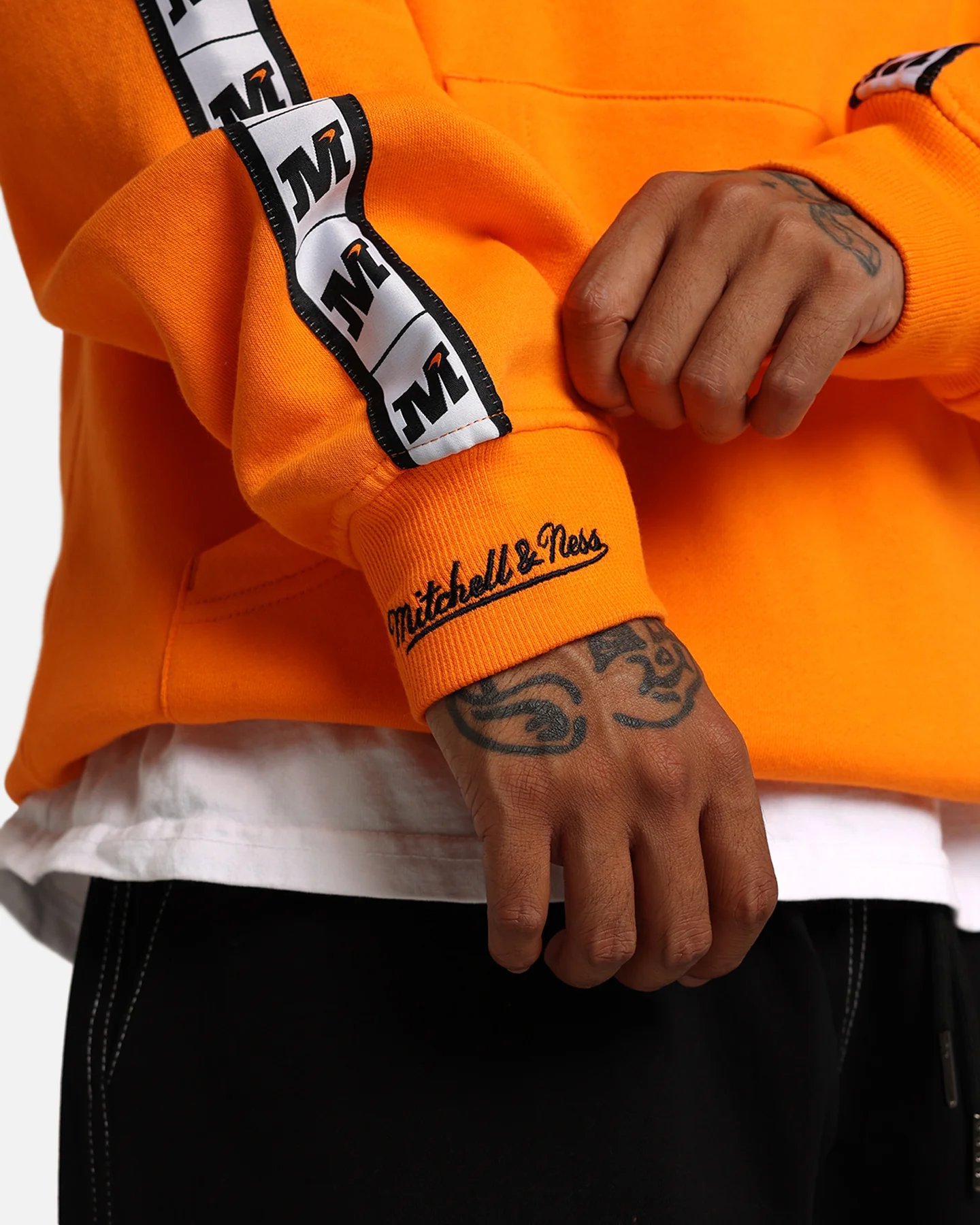 Mitchell & Ness X McLaren X Culture Kings Las Vegas Collection Big Logo Fleece Hoodie Orange - Image 7