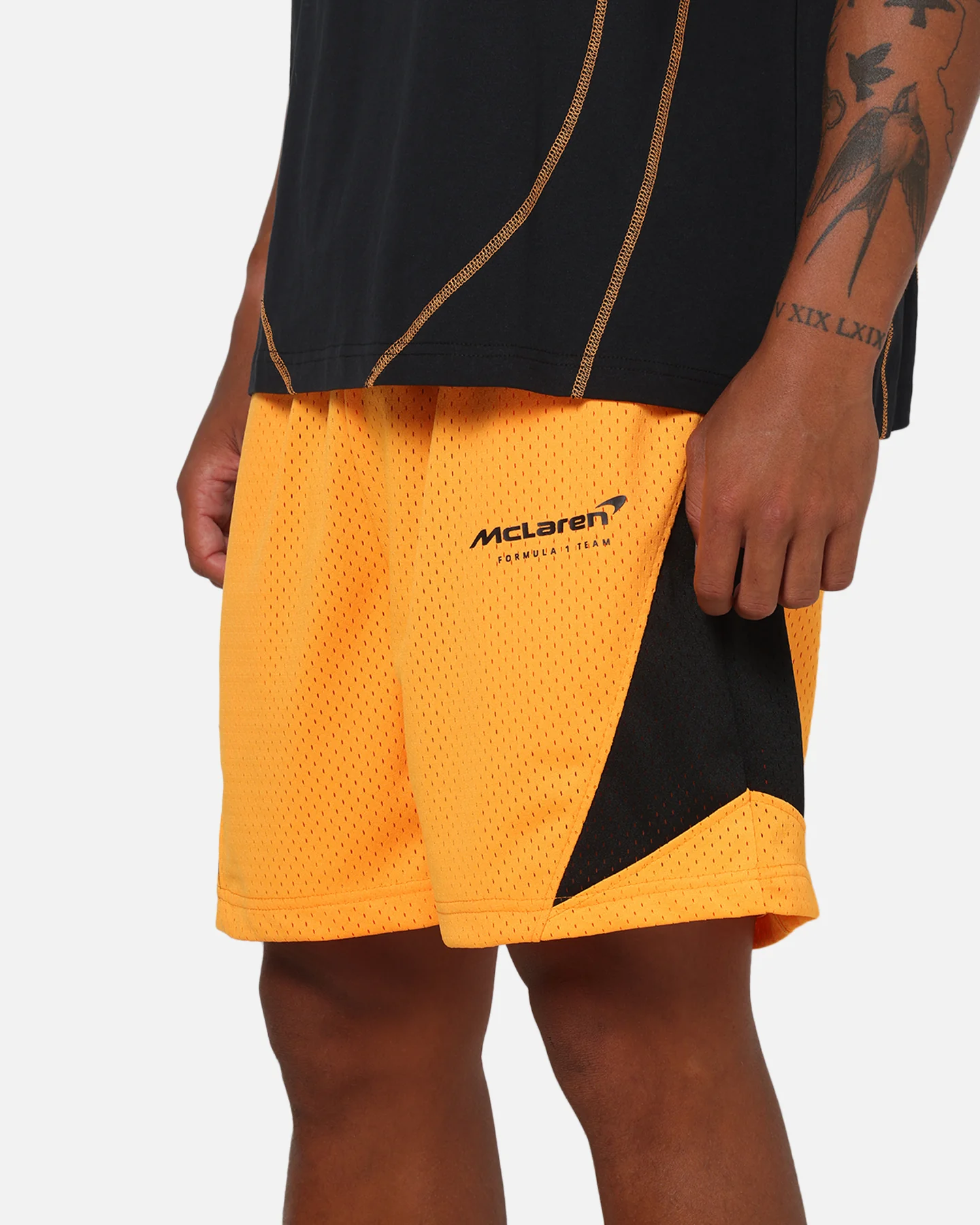 Mitchell & Ness X Mclaren Shorts Papaya - Image 4
