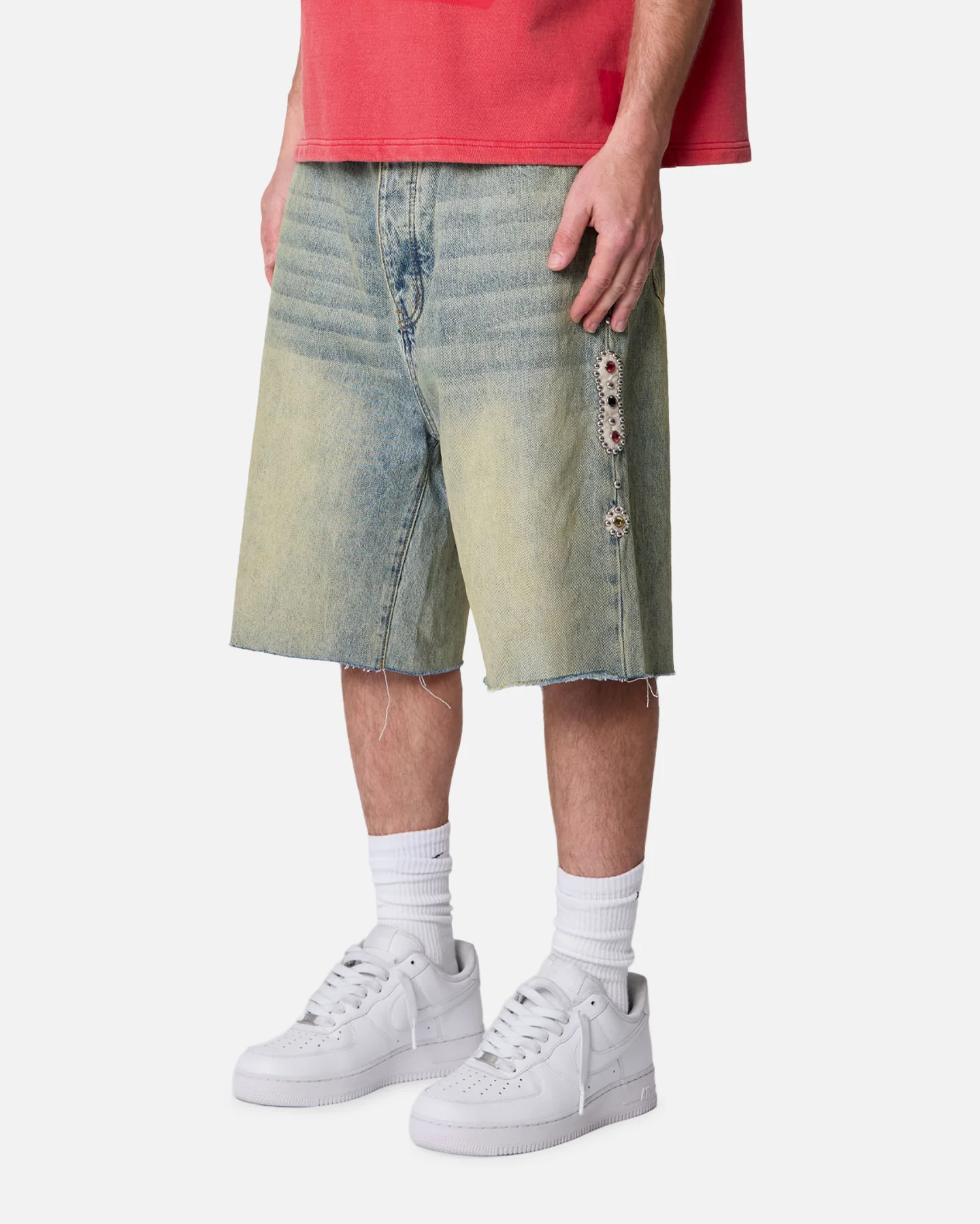MNML Baggy Mojave Denim Shorts Blue - Image 2