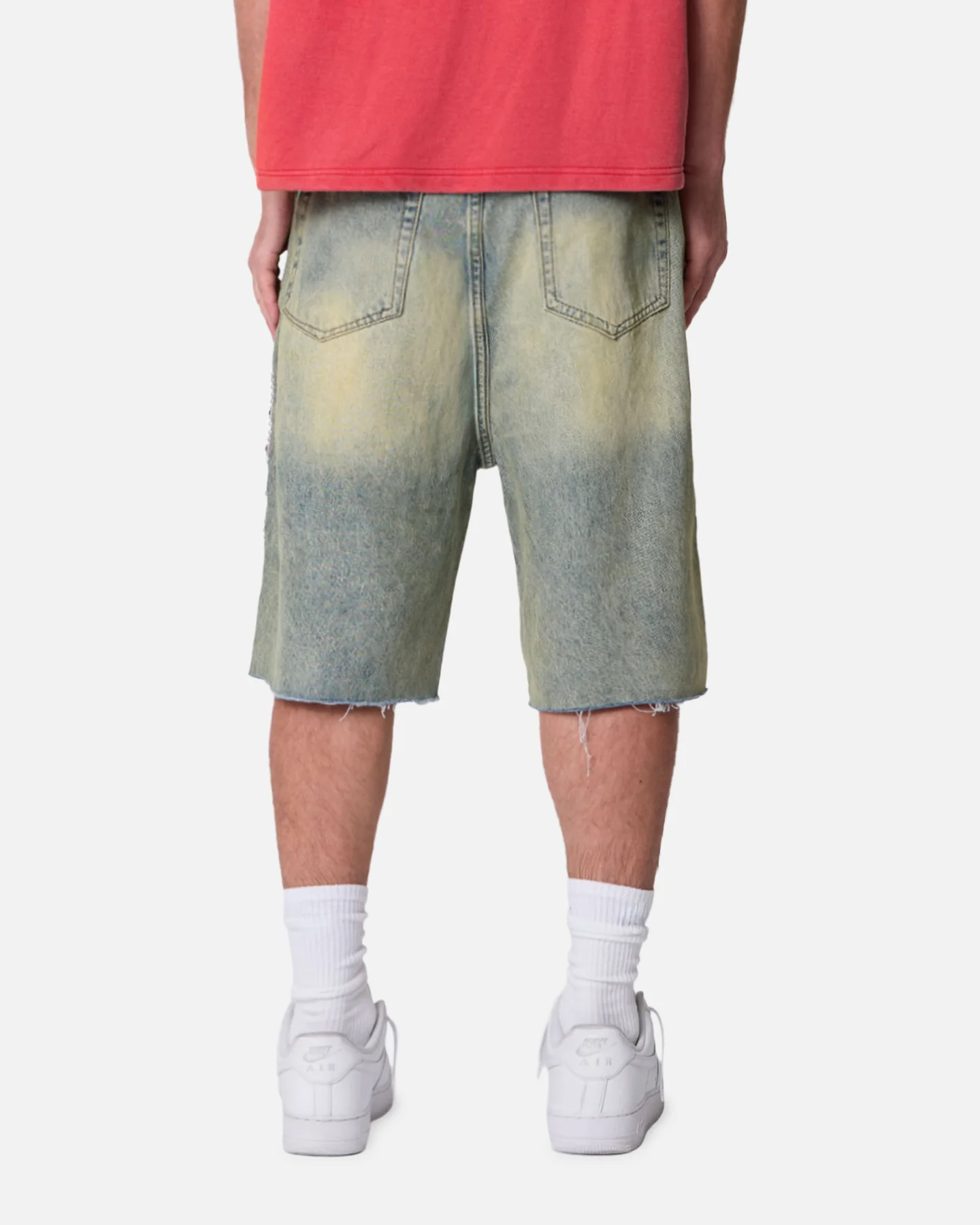 MNML Baggy Mojave Denim Shorts Blue - Image 4