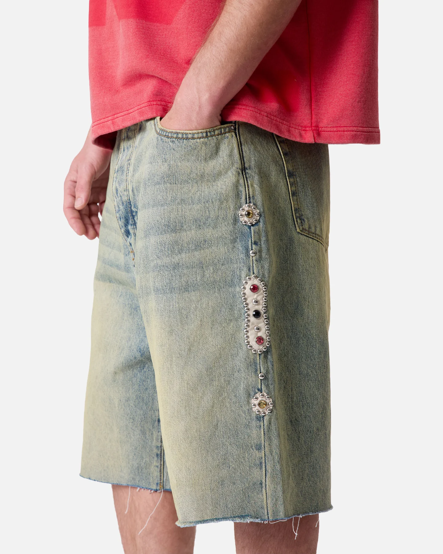 MNML Baggy Mojave Denim Shorts Blue - Image 6