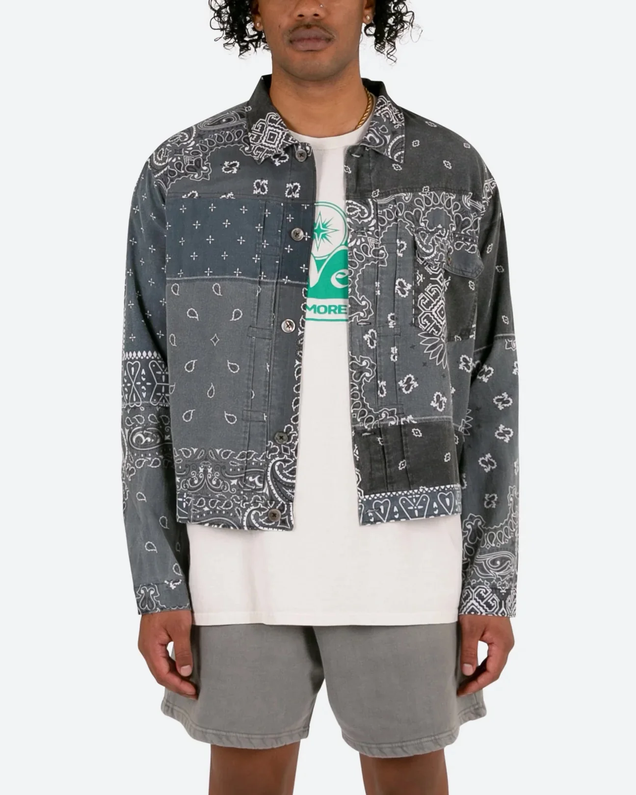 MNML Bandana Trucker Shirt Black