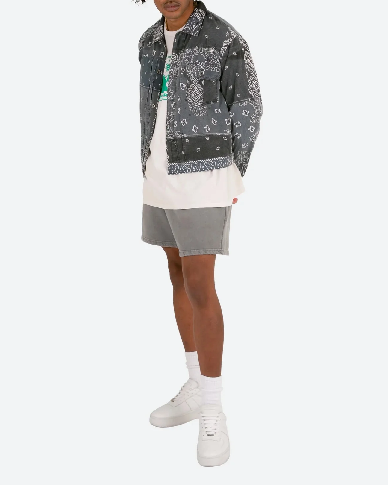 MNML Bandana Trucker Shirt Black - Image 2