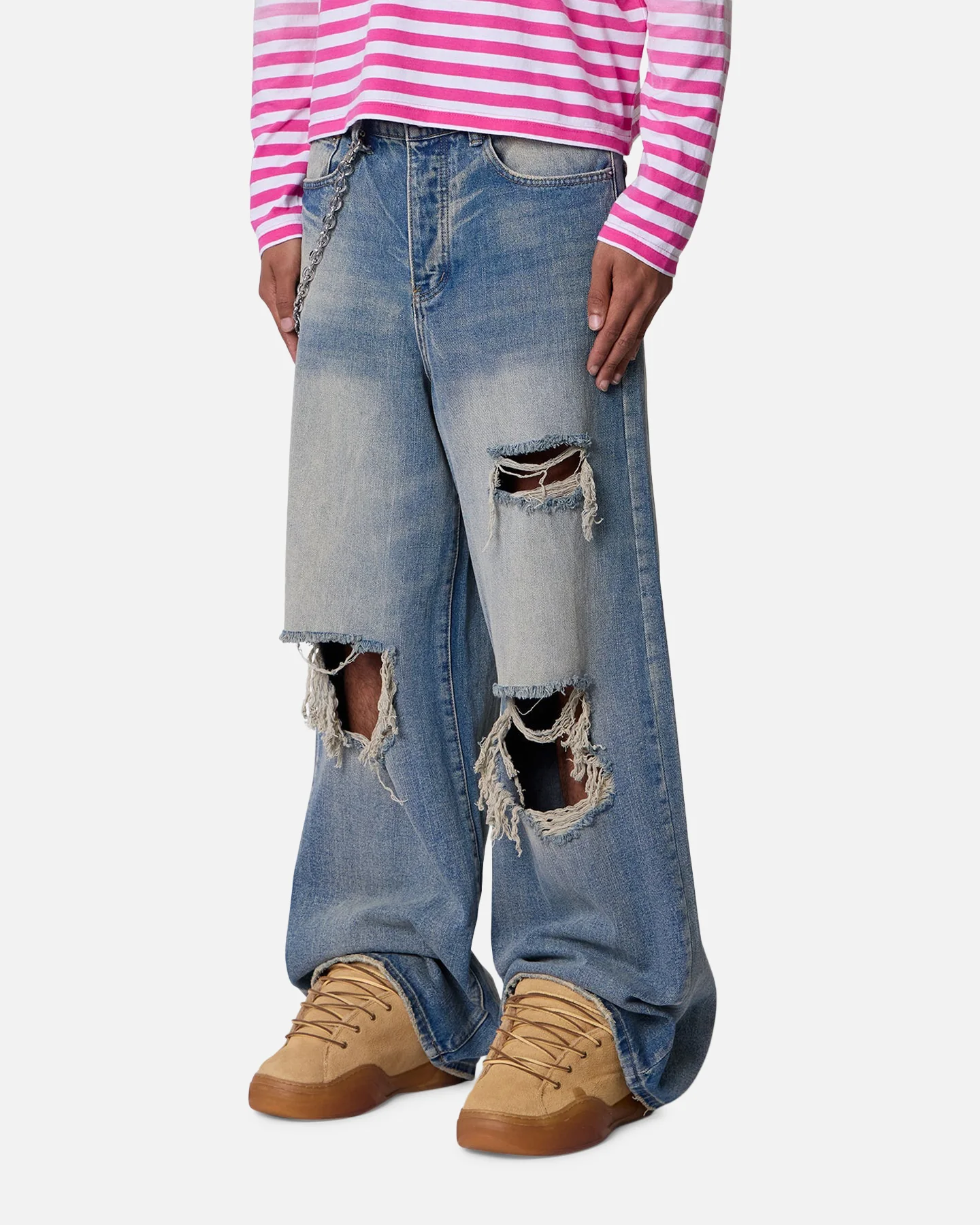 MNML Blowout Rave Denim Jeans Vintage Blue - Image 2