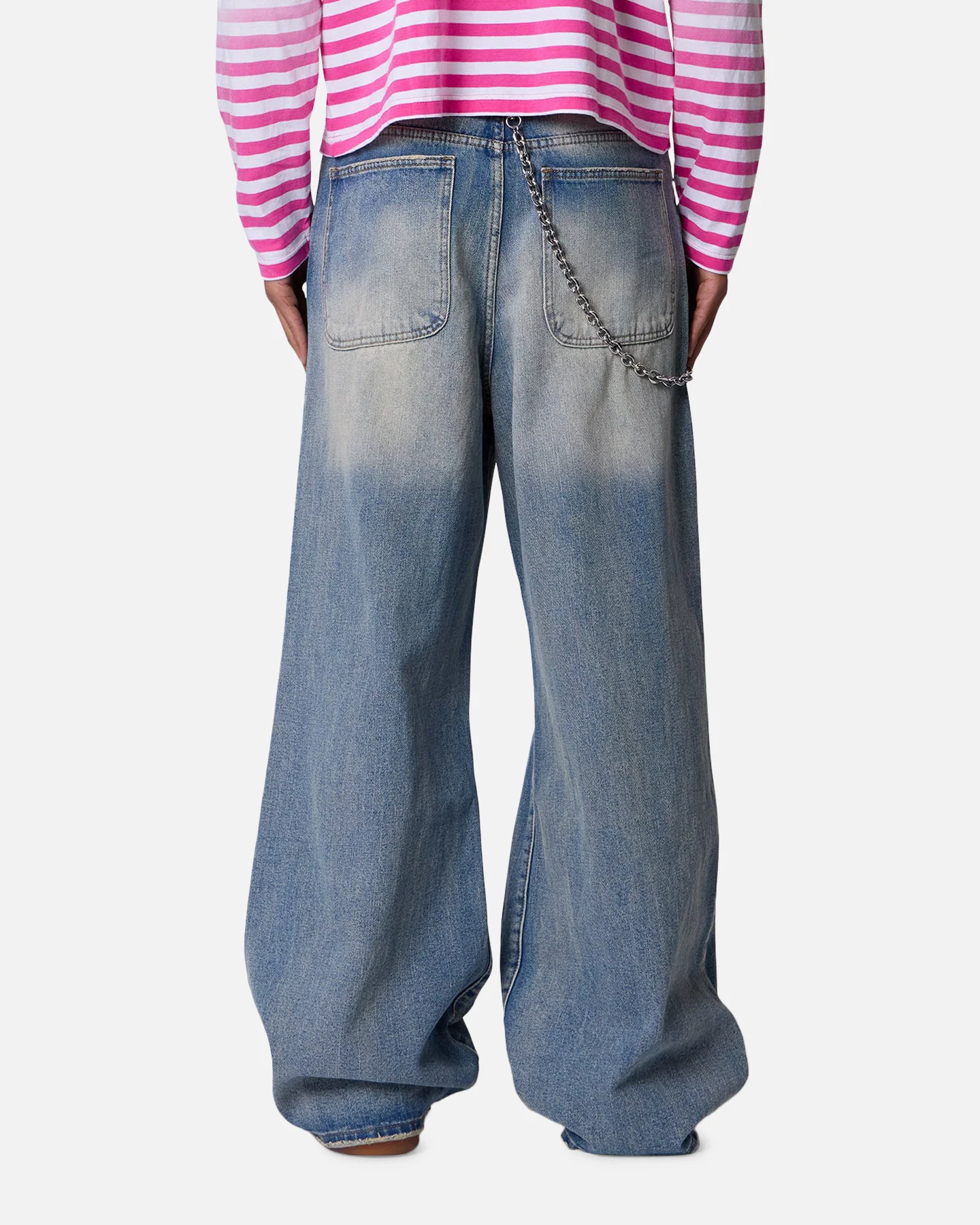 MNML Blowout Rave Denim Jeans Vintage Blue - Image 4