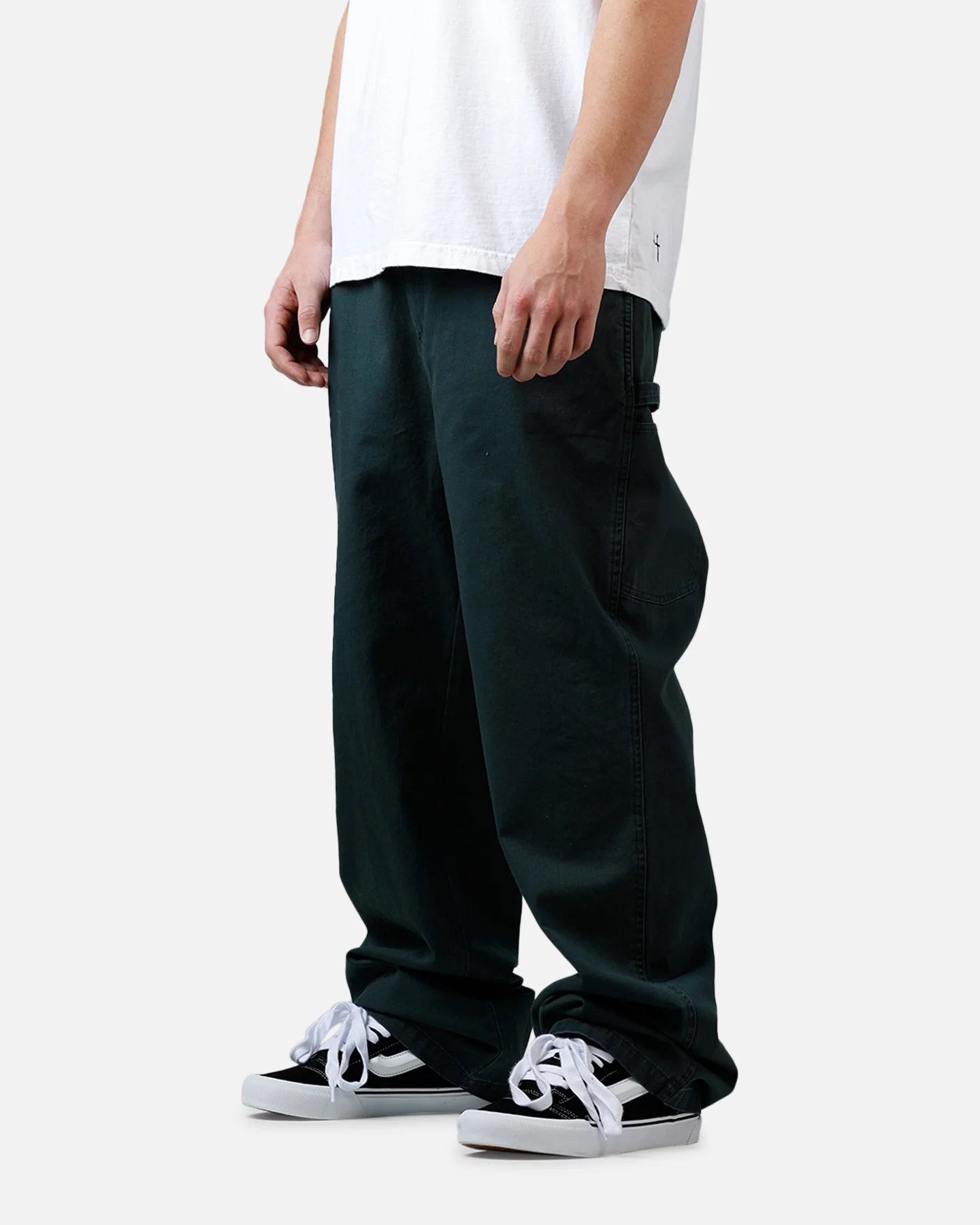 MNML Double Waistband Chino Pants Green - Image 4