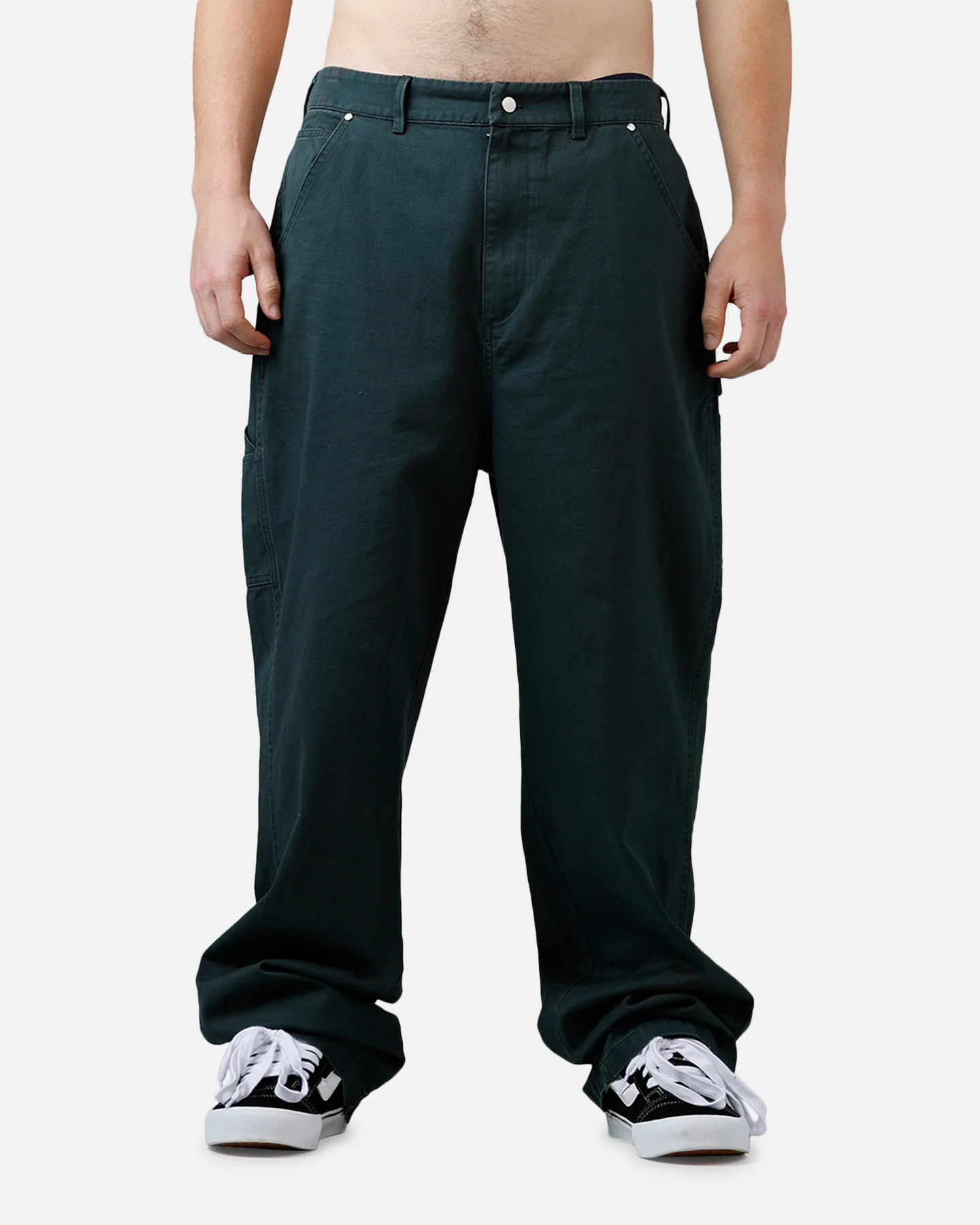 MNML Double Waistband Chino Pants Green - Image 6