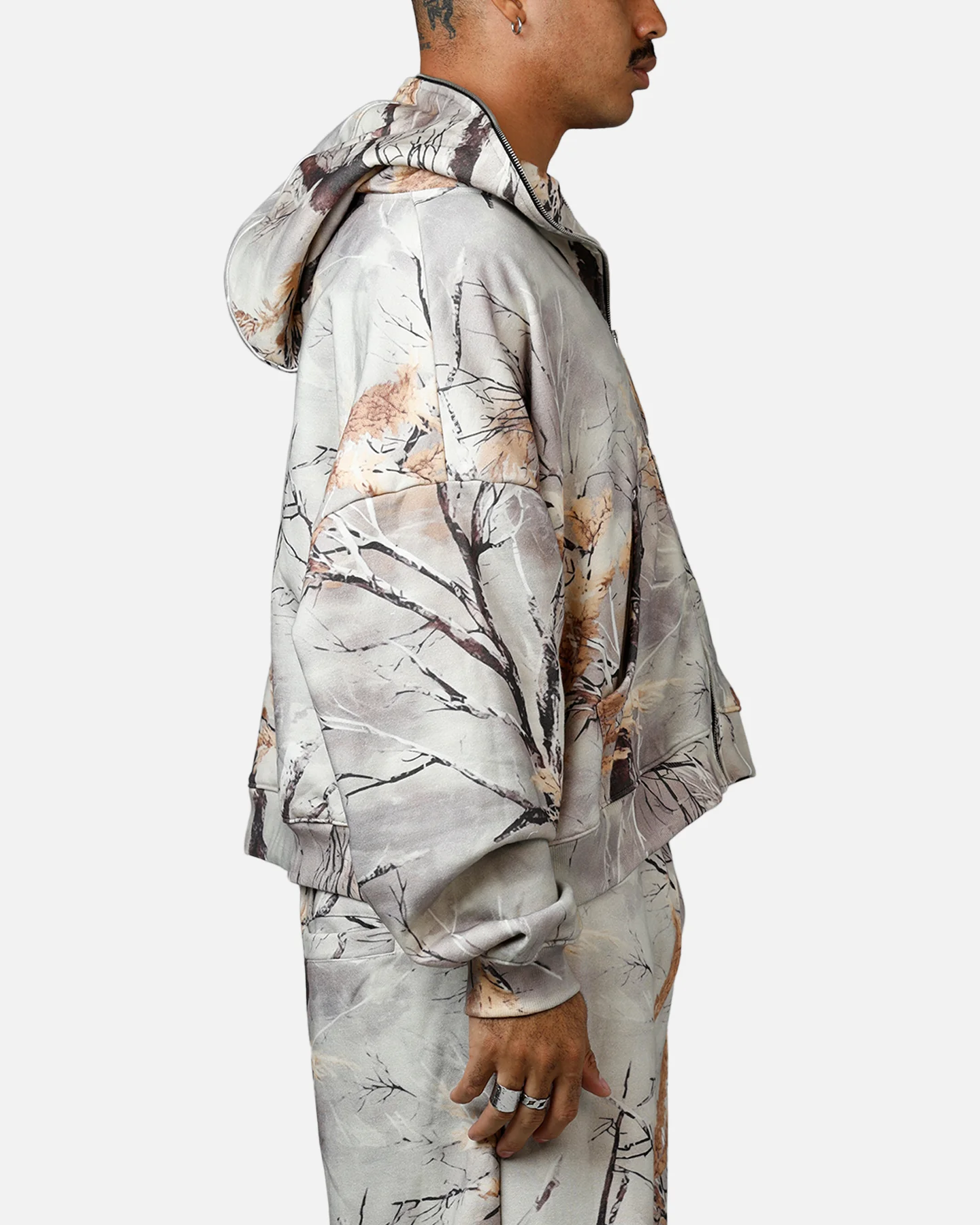 MNML Full Zip Hoodie Snow Camo - Image 4