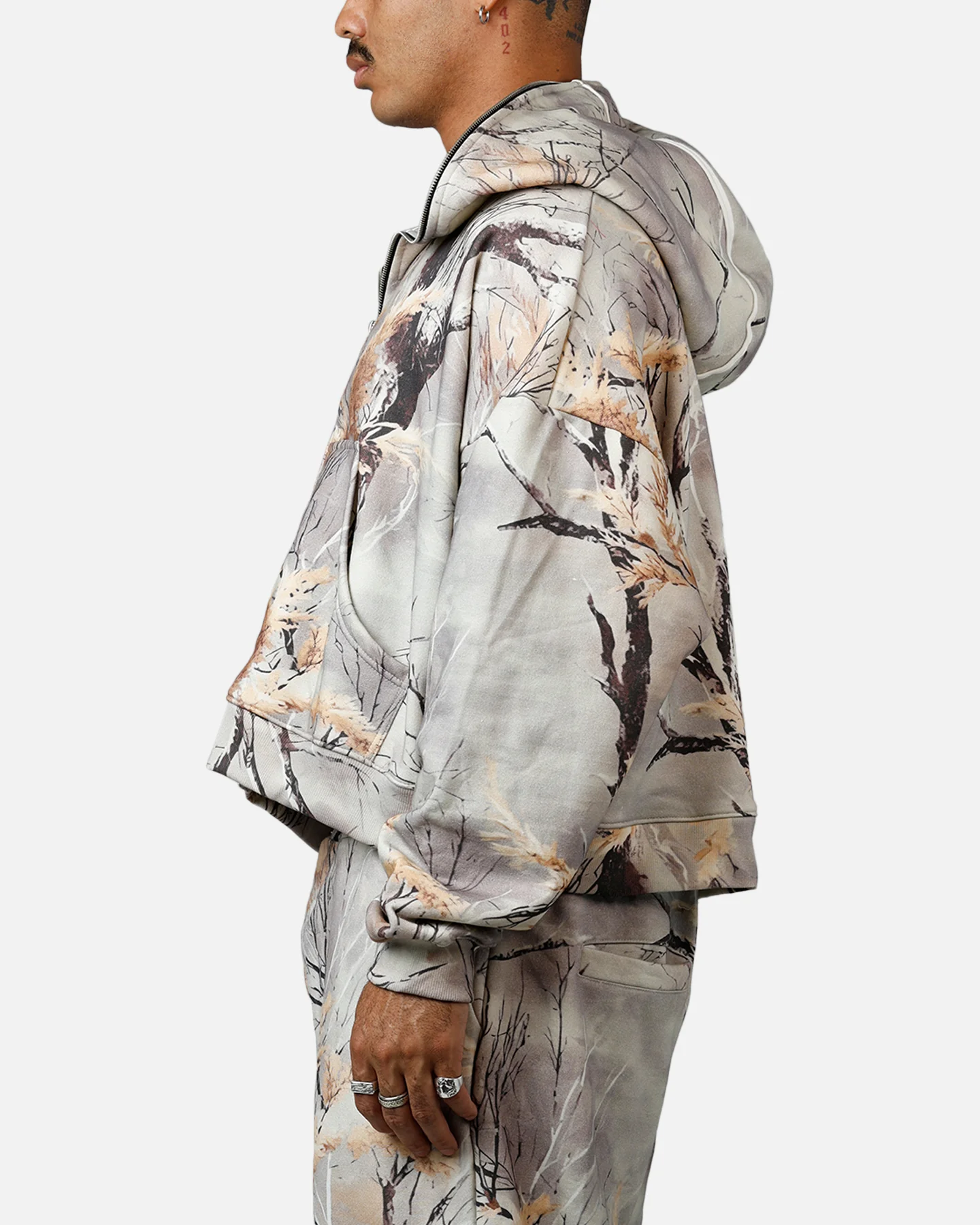 MNML Full Zip Hoodie Snow Camo - Image 5