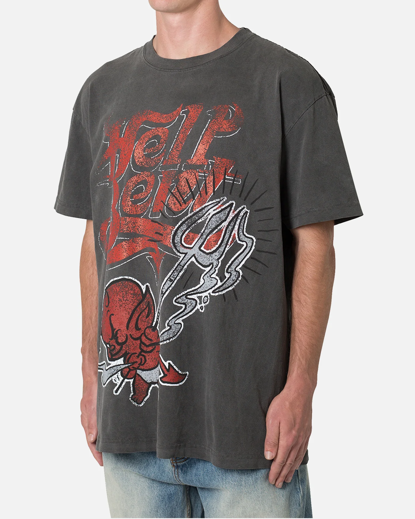 MNML Hell Bent T-Shirt Washed Black - Image 2