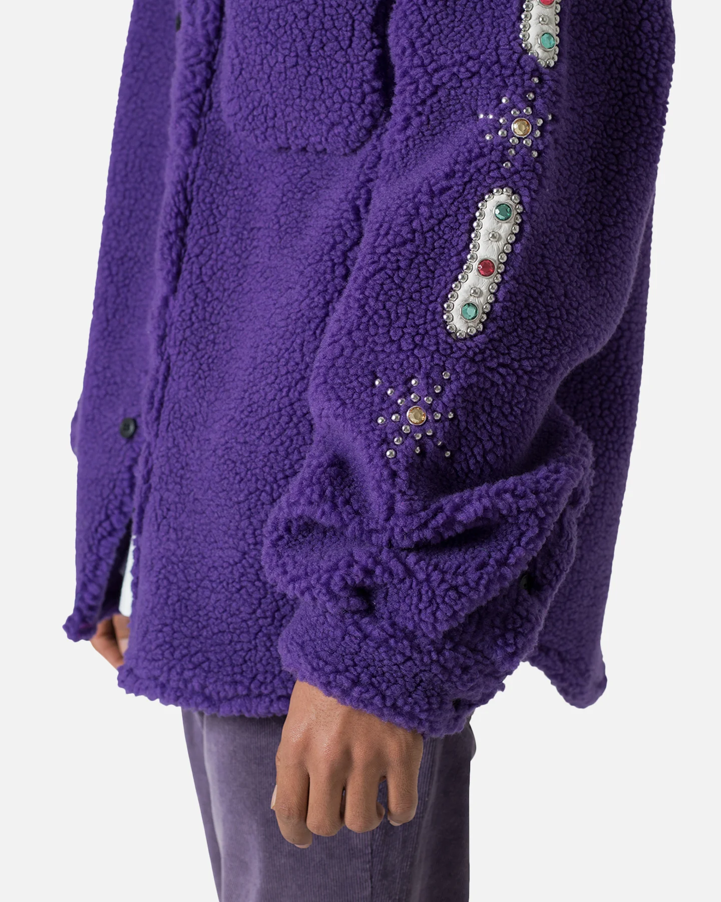 MNML Jewel Sherpa Jacket Purple - Image 5