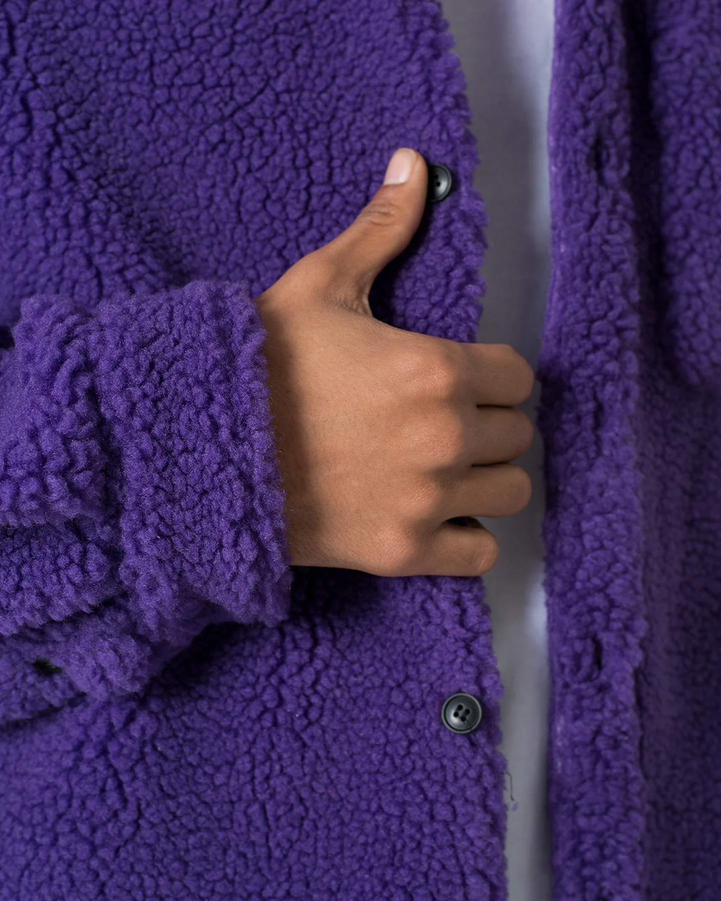 MNML Jewel Sherpa Jacket Purple - Image 6