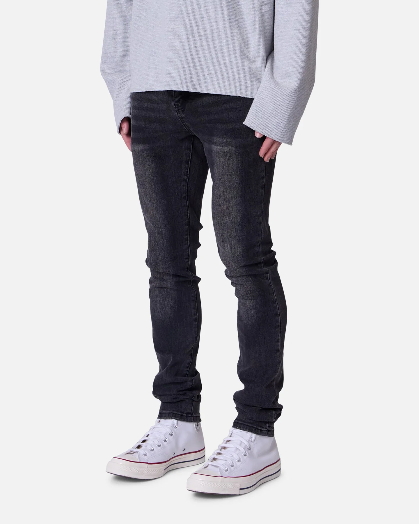 MNML Skinny Denim Jeans Washed Black - Image 2