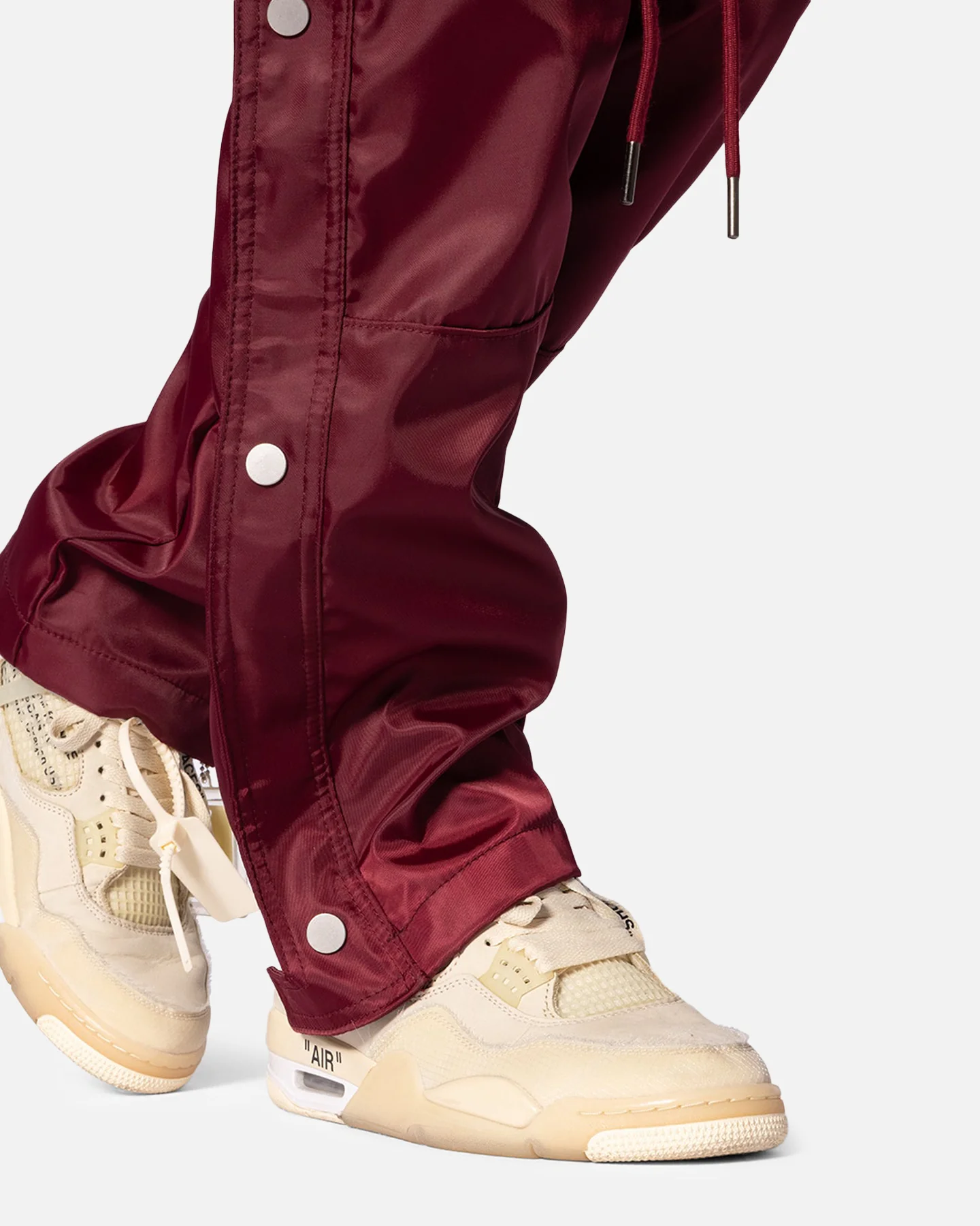 MNML Snap Front Cargo Pants Red - Image 6