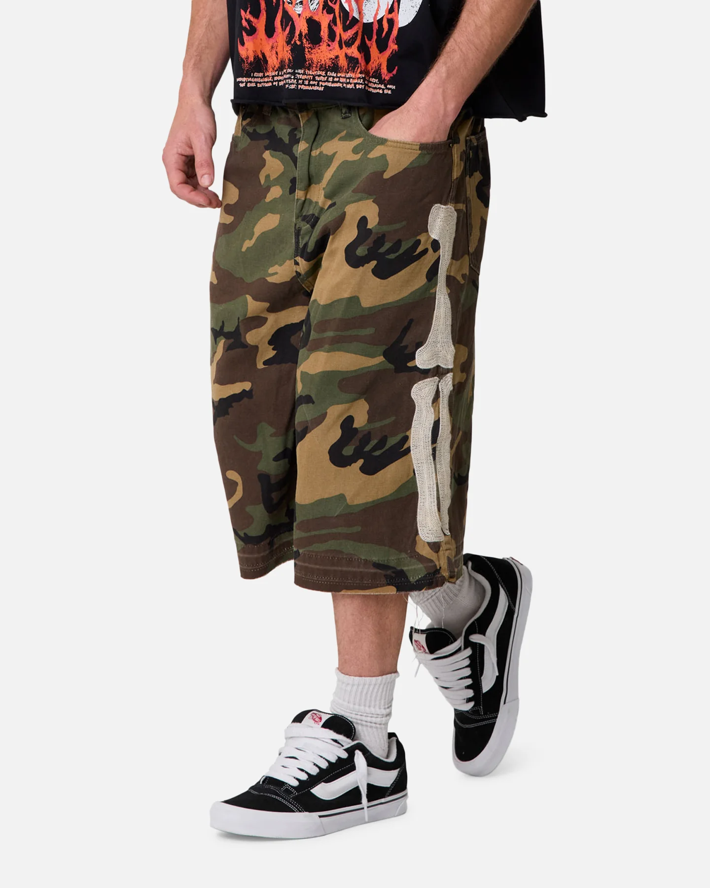 MNML Ultra Baggy Bone Shorts Camo - Image 5