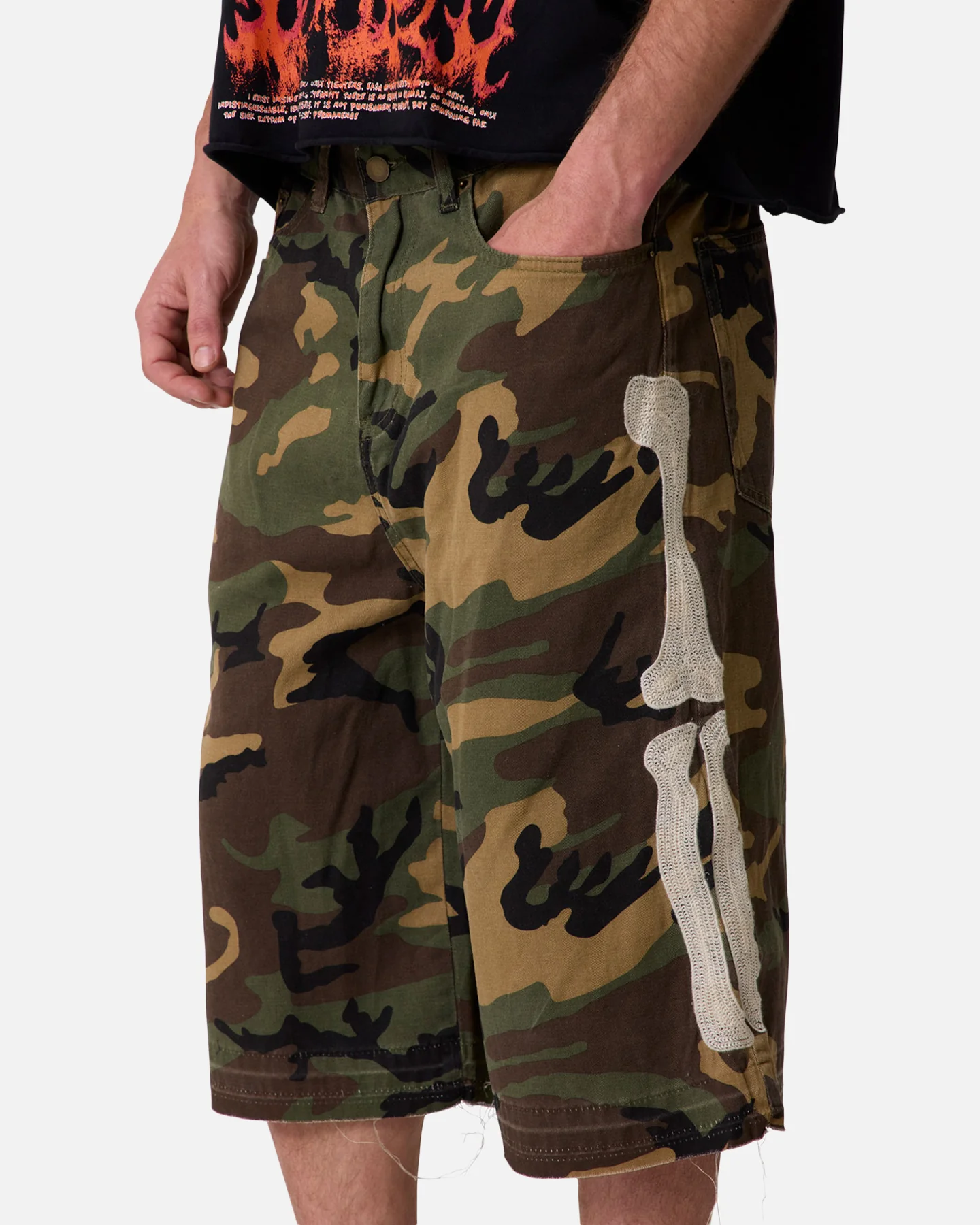 MNML Ultra Baggy Bone Shorts Camo - Image 6