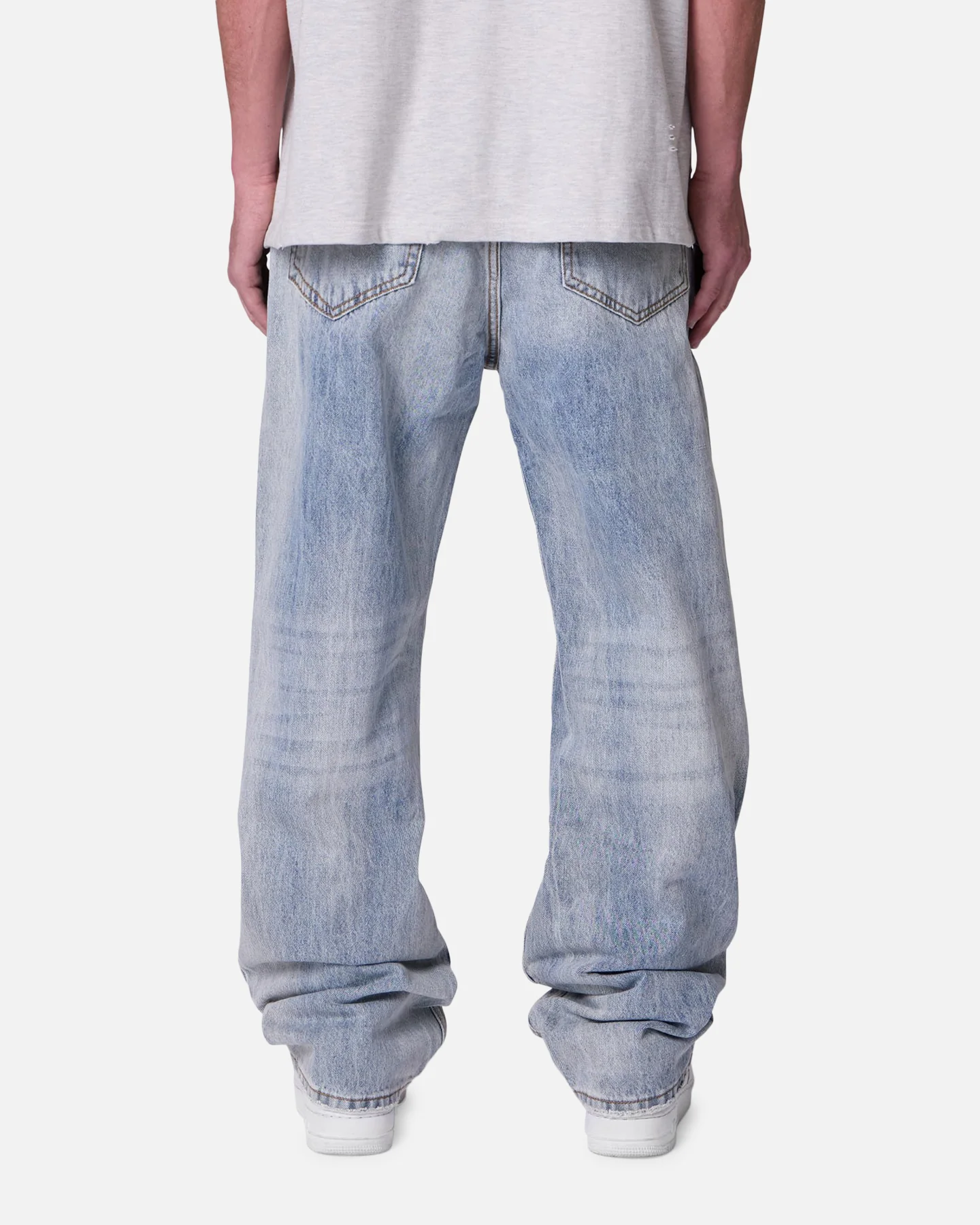MNML Ultra Baggy Denim Jeans Light Blue - Image 4