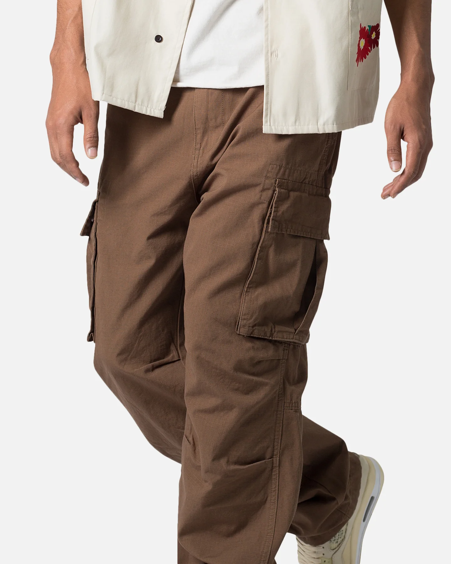 MNML Ultra Baggy Vintage Cargo Pants Brown - Image 5