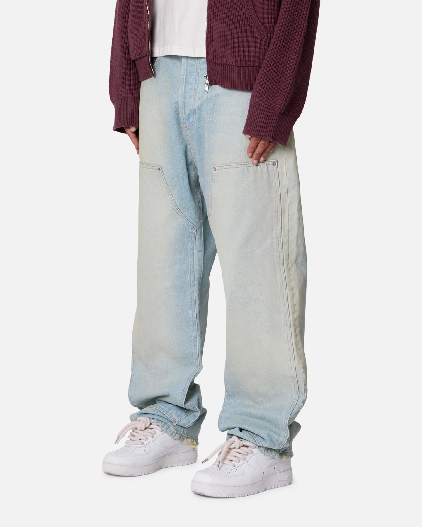 MNML Ultra Baggy Western Jeans Washed Blue - Image 2